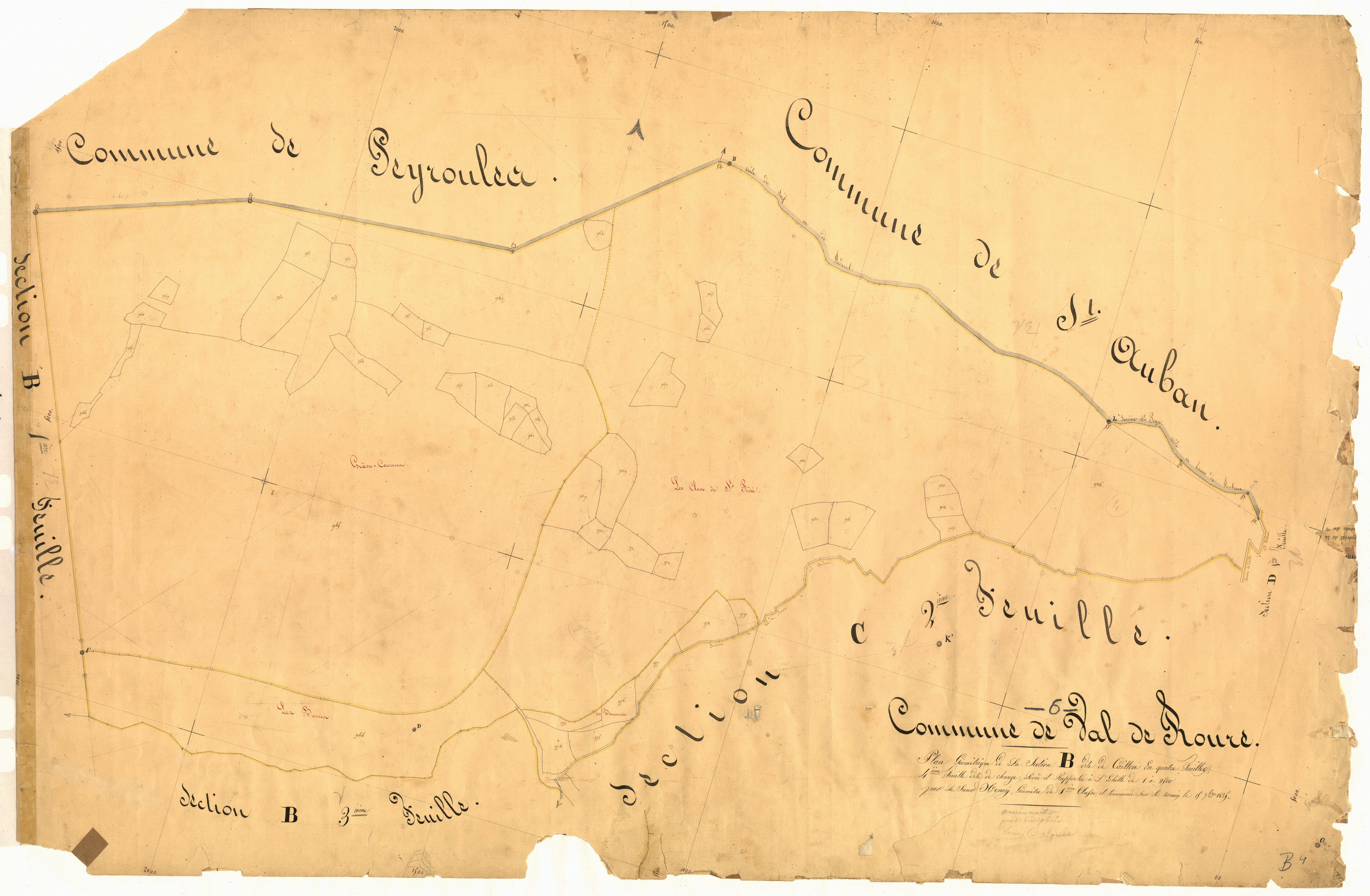 Caillon, Change. - Plan de section, B4