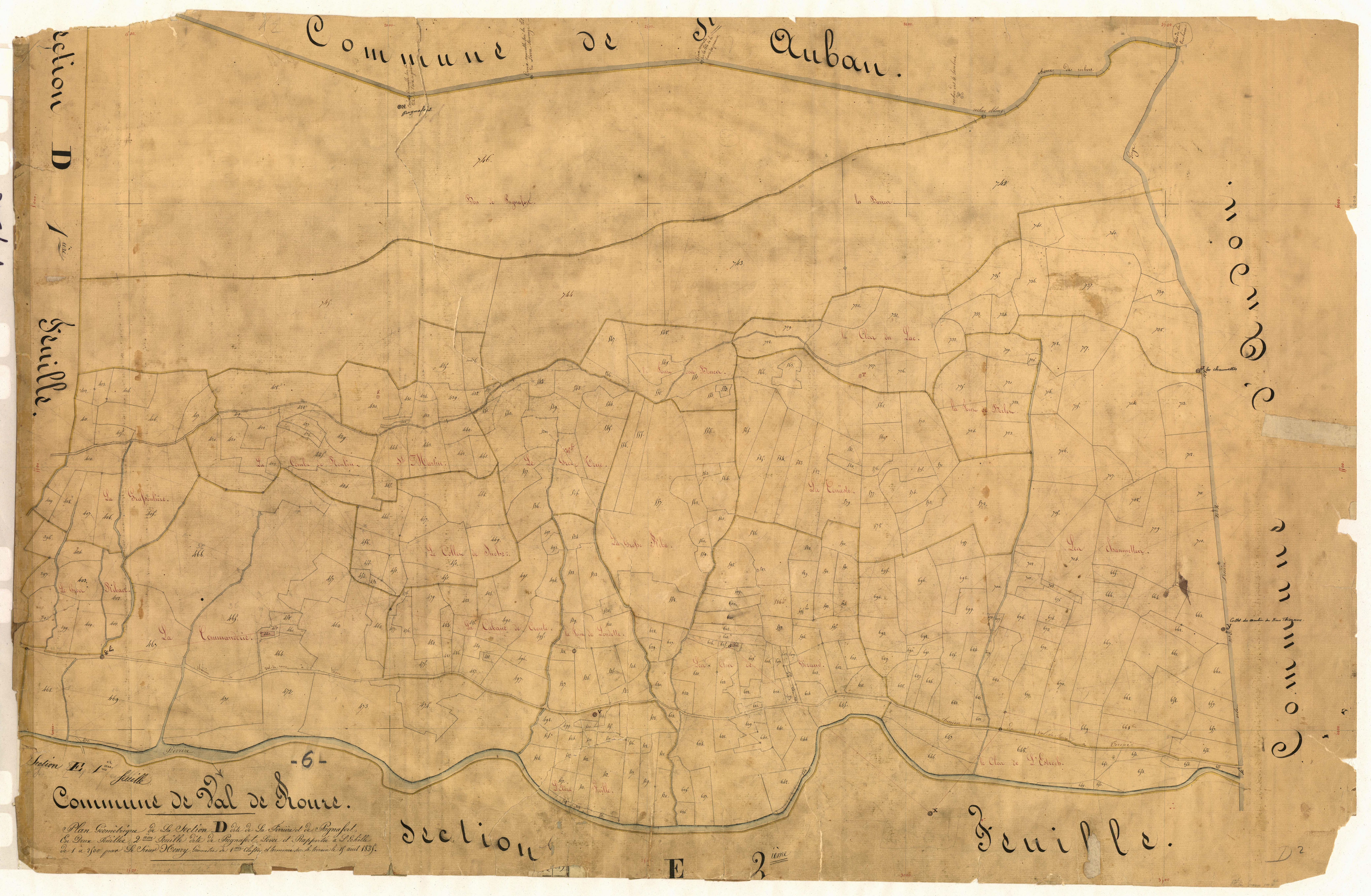 La Ferrière et Pugmafort, Pugnafort. - Plan de section, D2