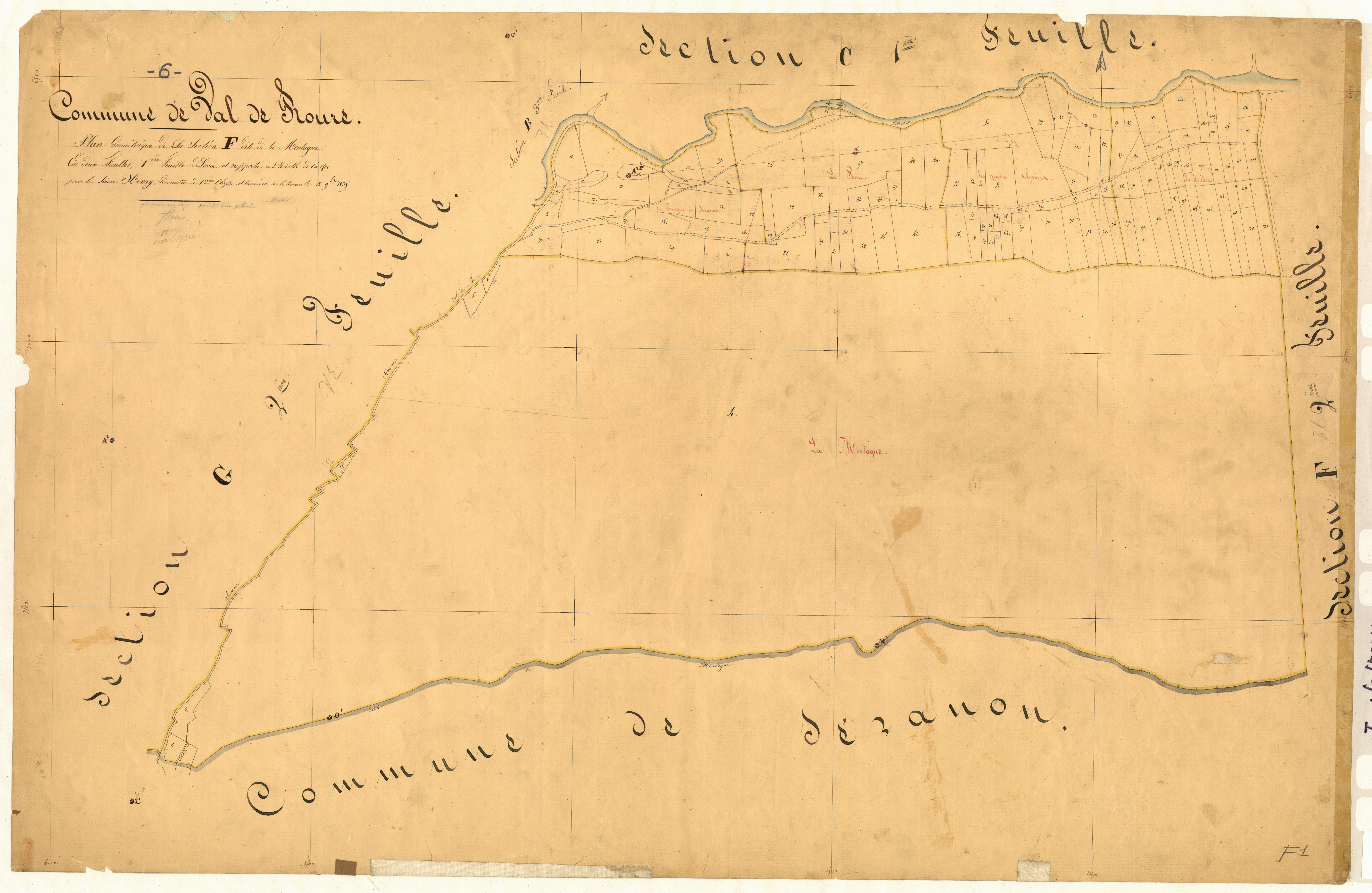 La Montagne. - Plan de section, F1
