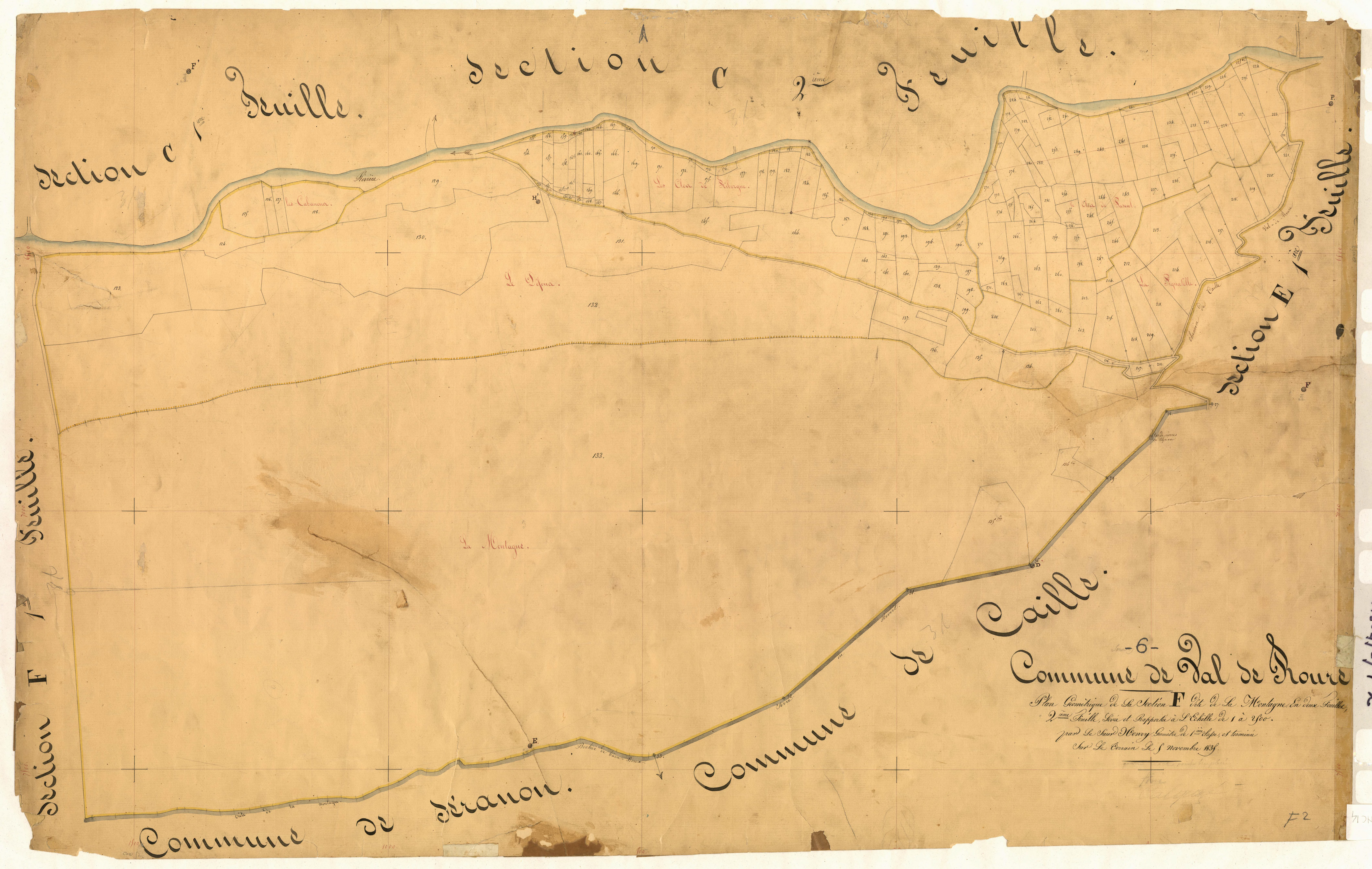 La Montagne. - Plan de section, F2