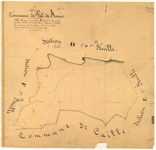 La Commanderie. - Plan de section, E1