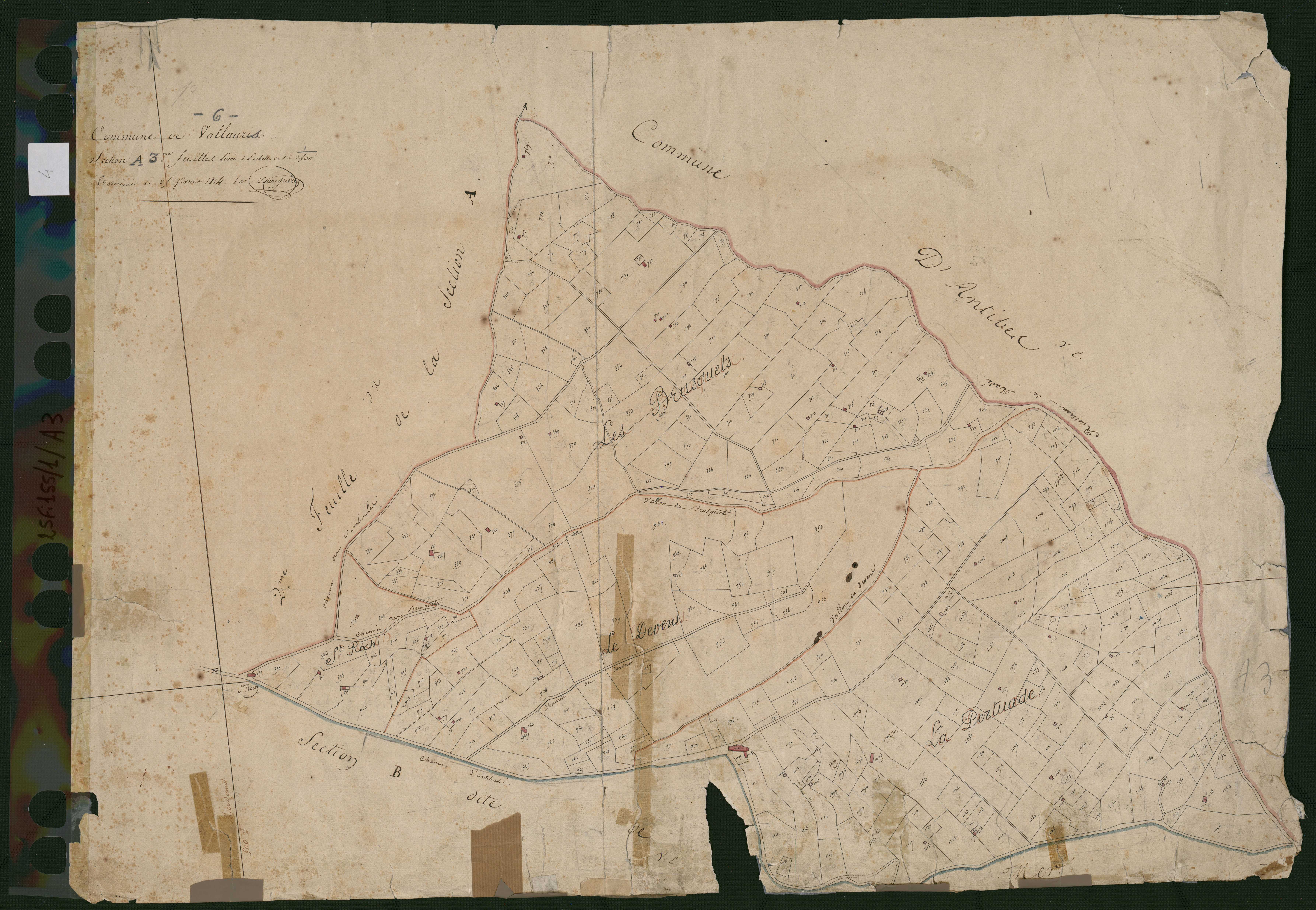 Les Encourdoules. - Plan de section, A3