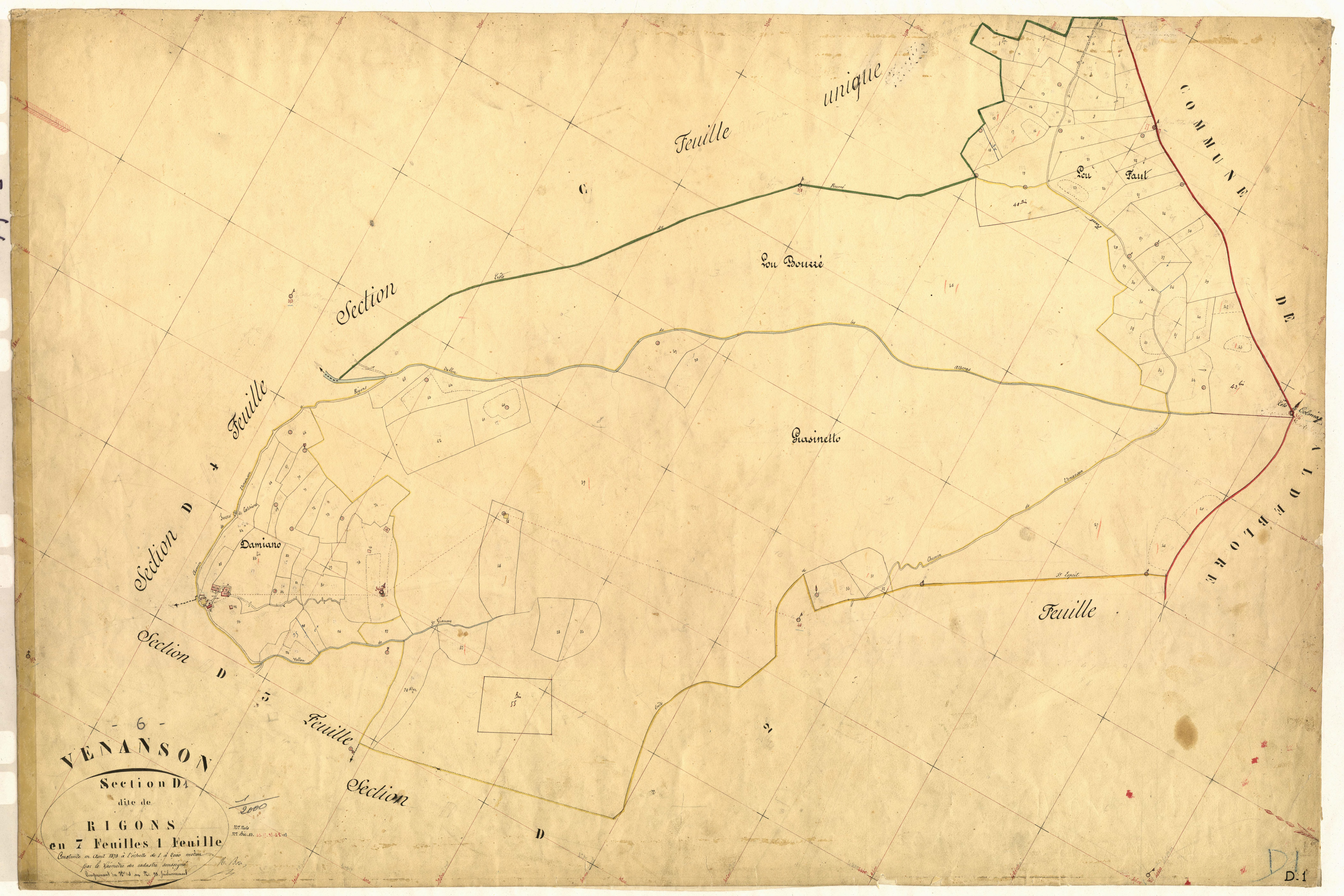 Rigons. - Plan de section, D1