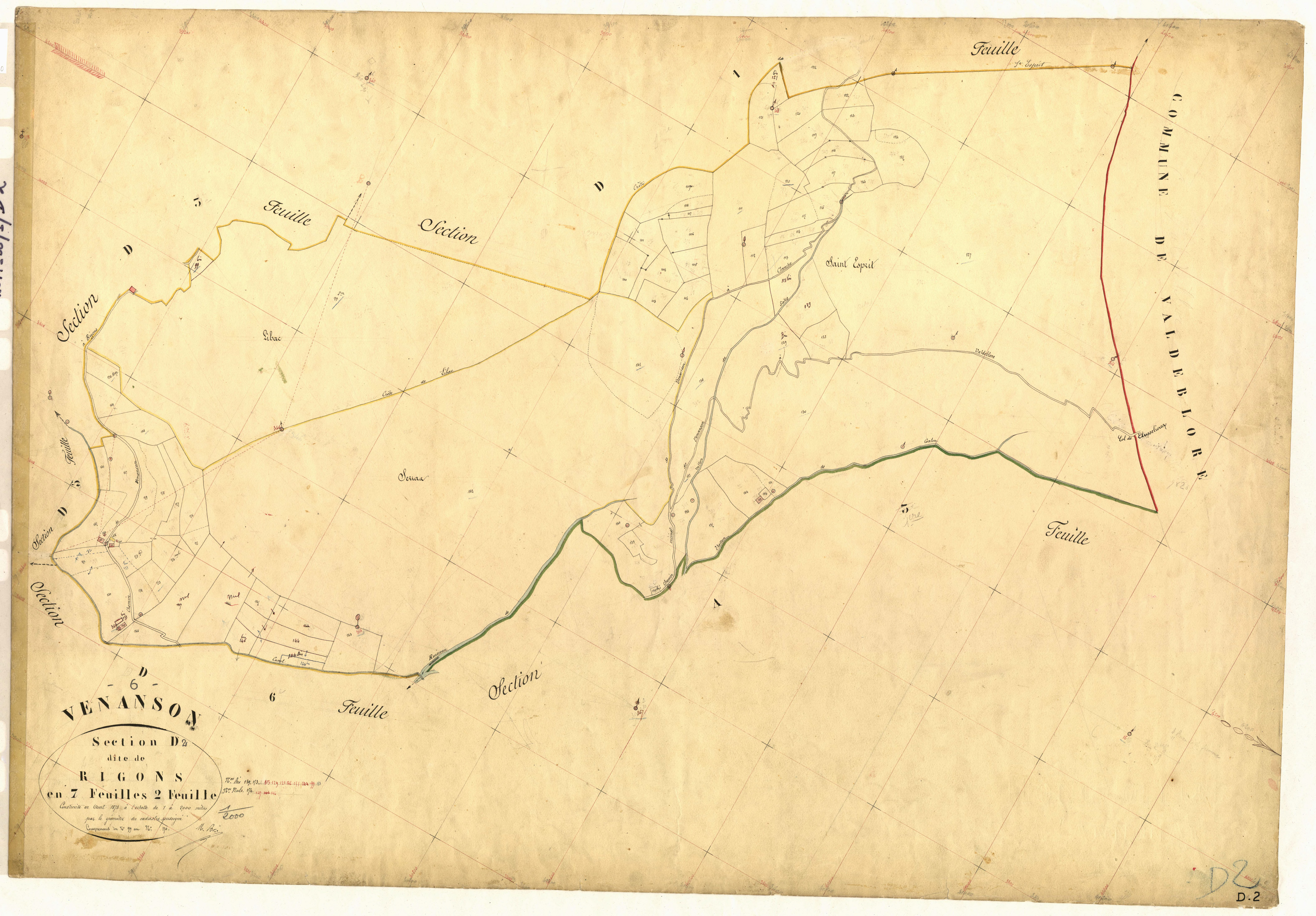 Rigons. - Plan de section, D2
