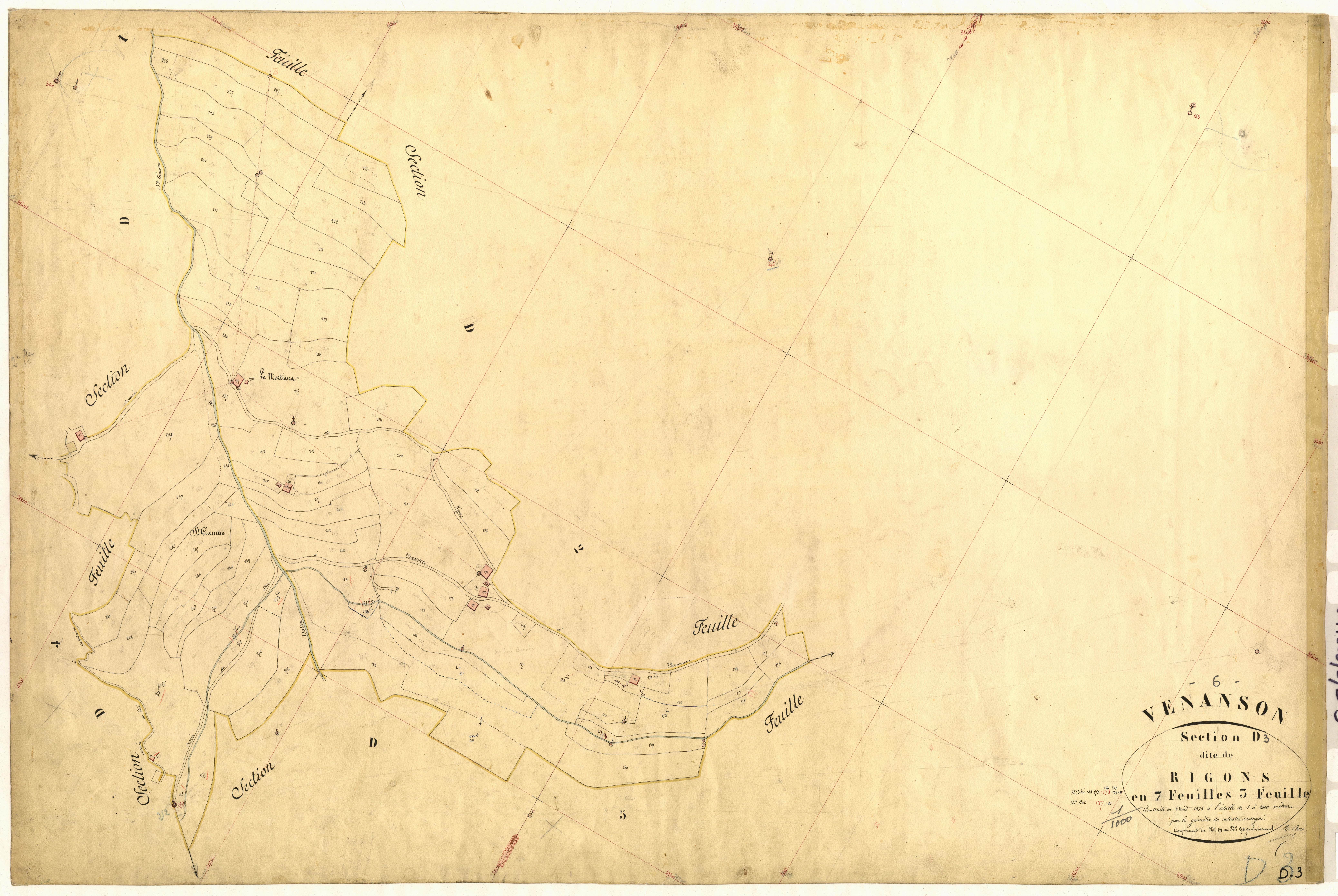 Rigons. - Plan de section, D3
