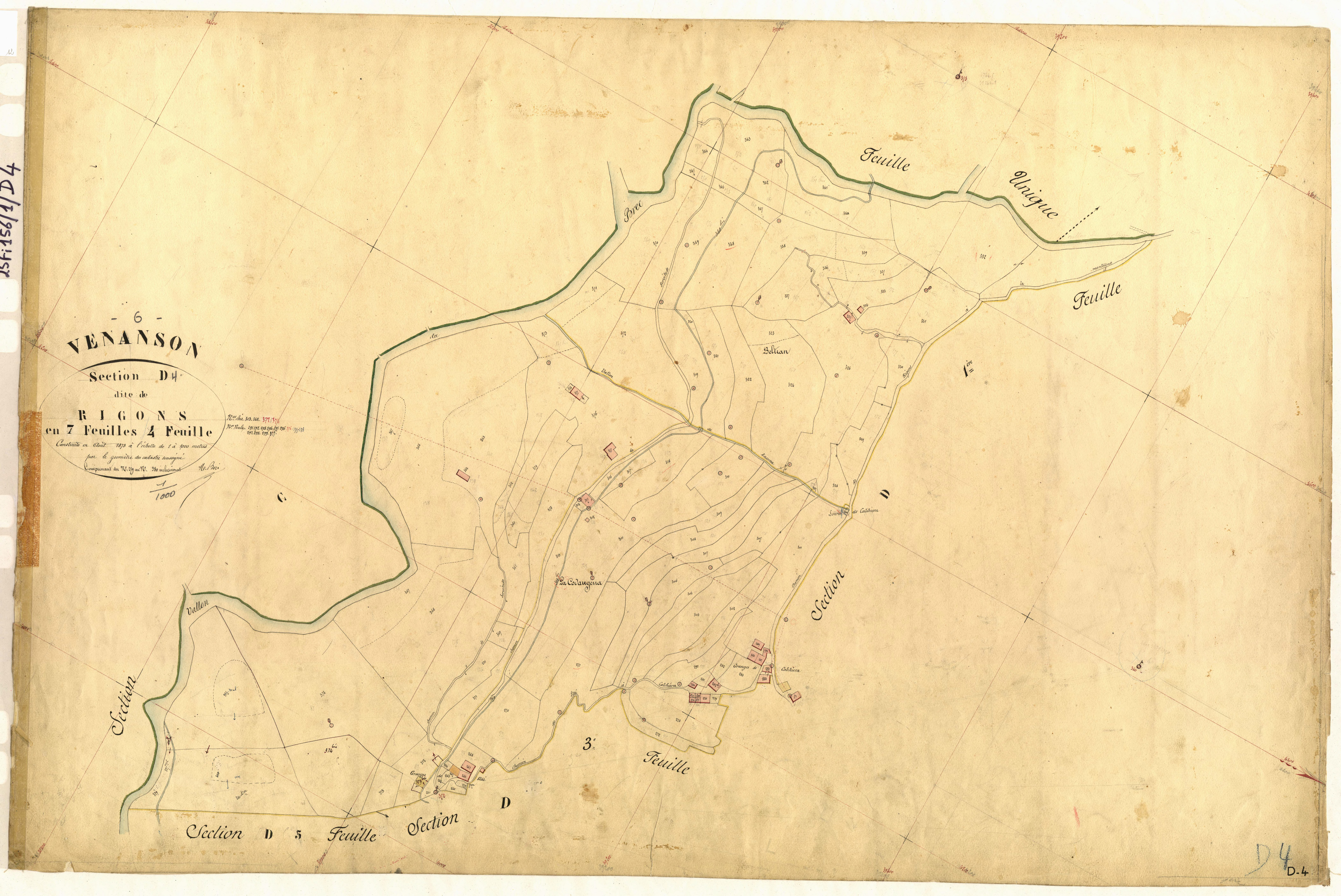 Rigons. - Plan de section, D4