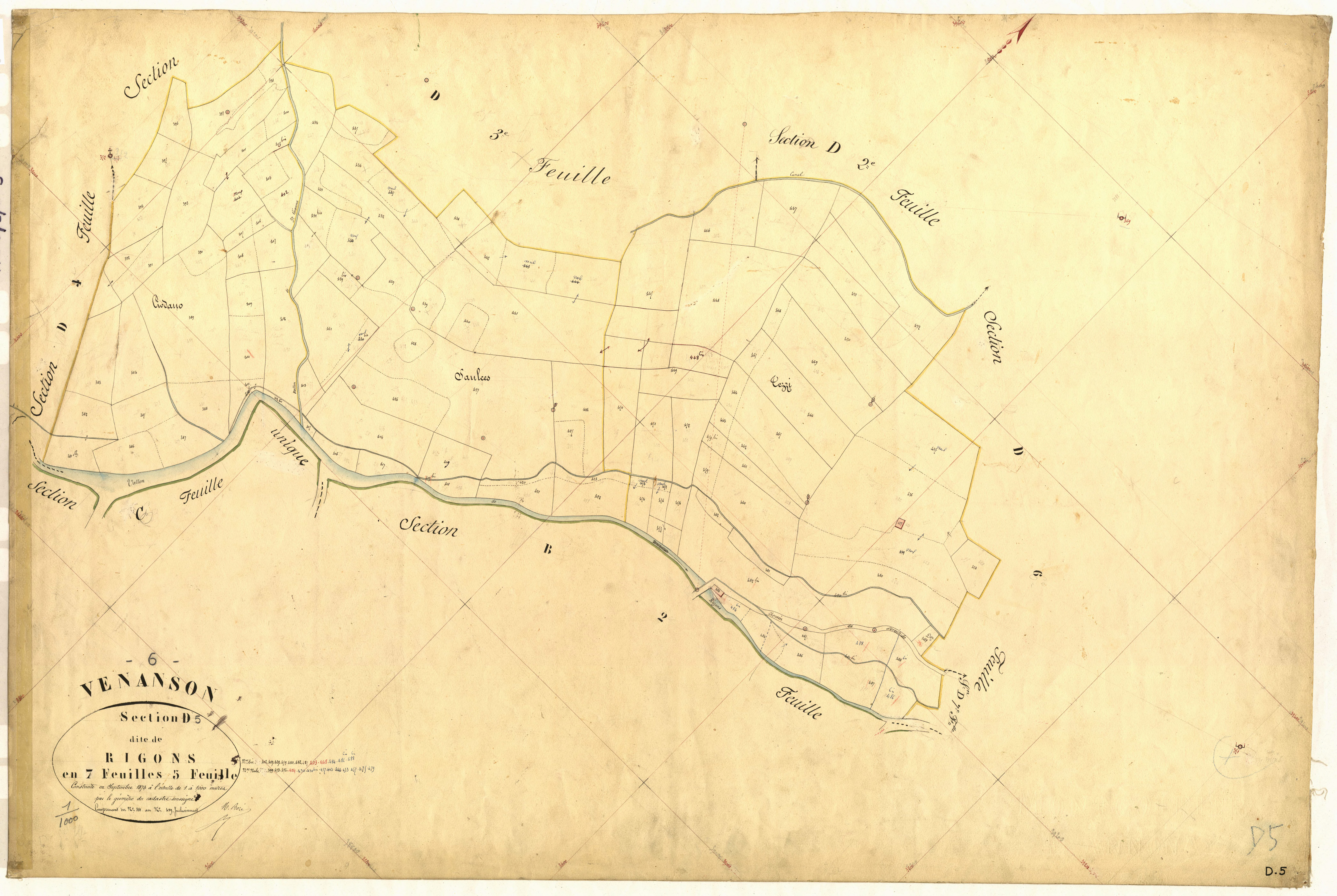 Rigons. - Plan de section, D5