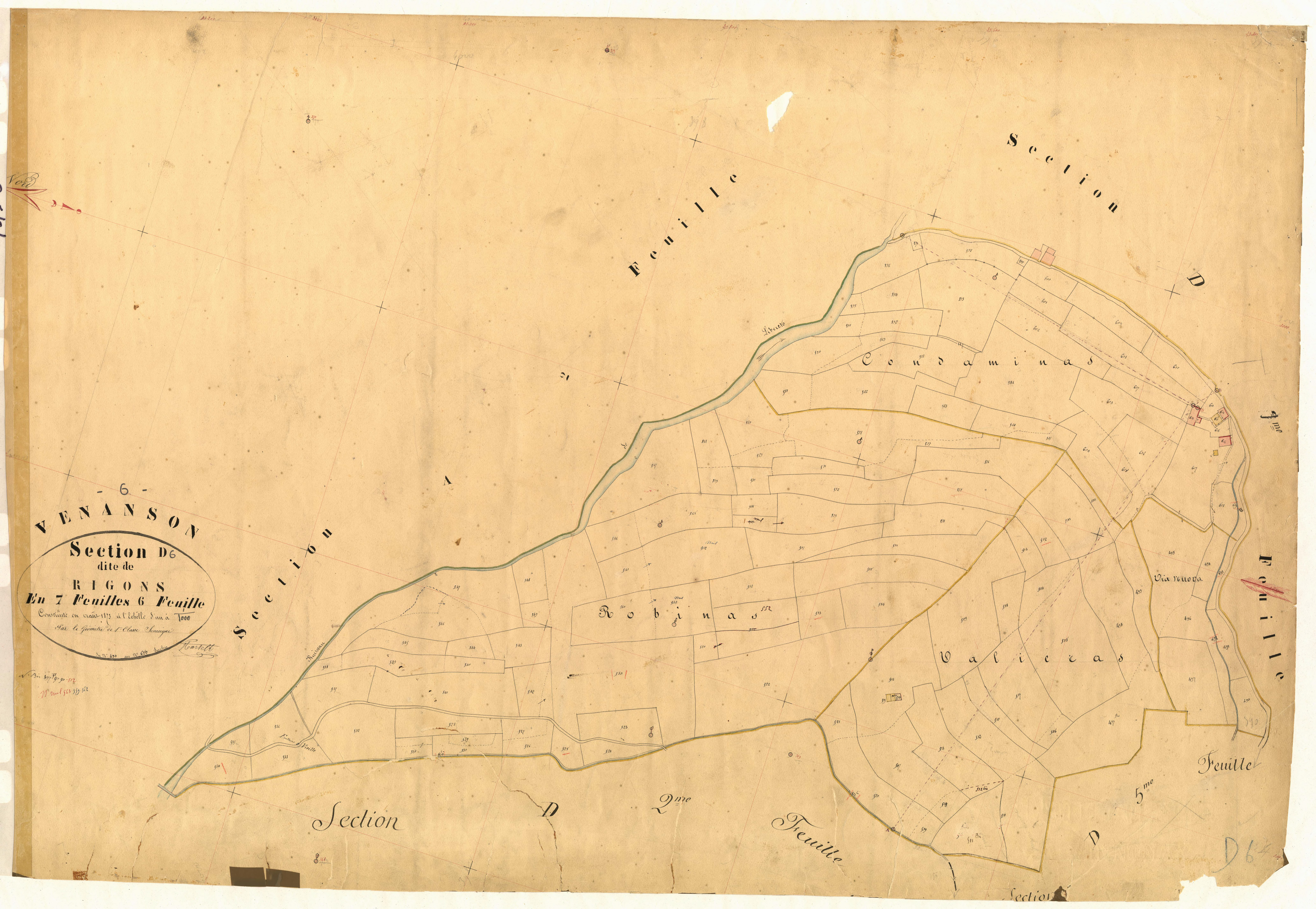 Rigons. - Plan de section, D6