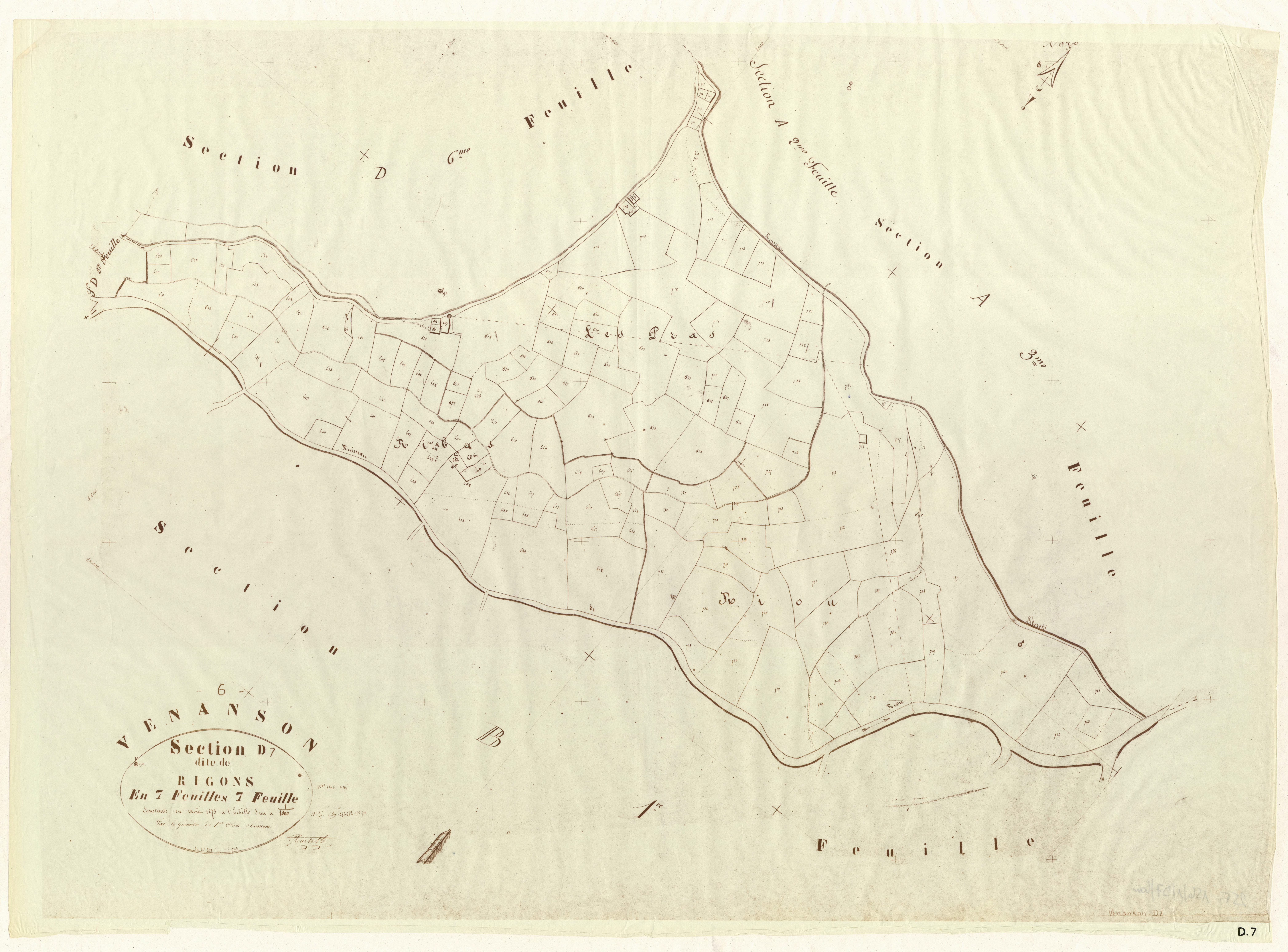 Rigons. - Plan de section, D7