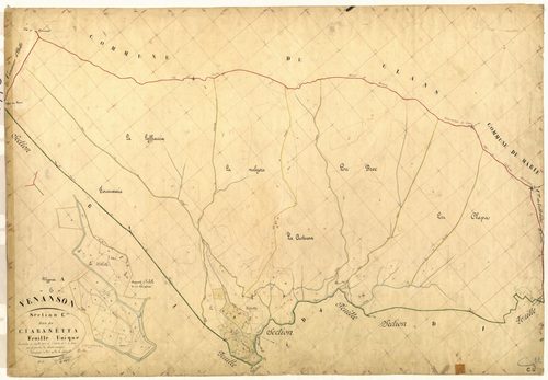 Ciabanetta. - Plan de section, C