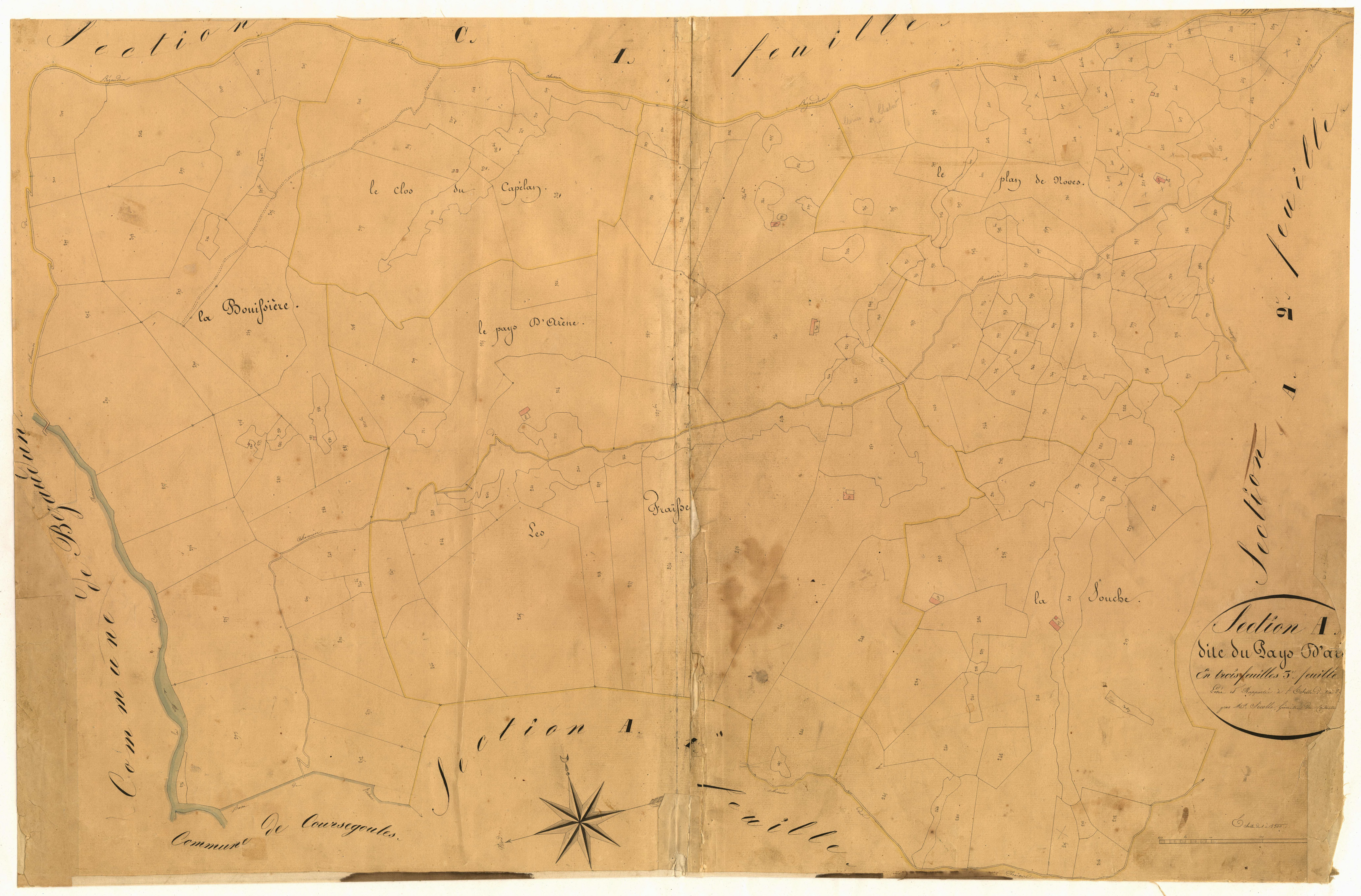 Le Pays d'Arène. - Plan de section, A3
