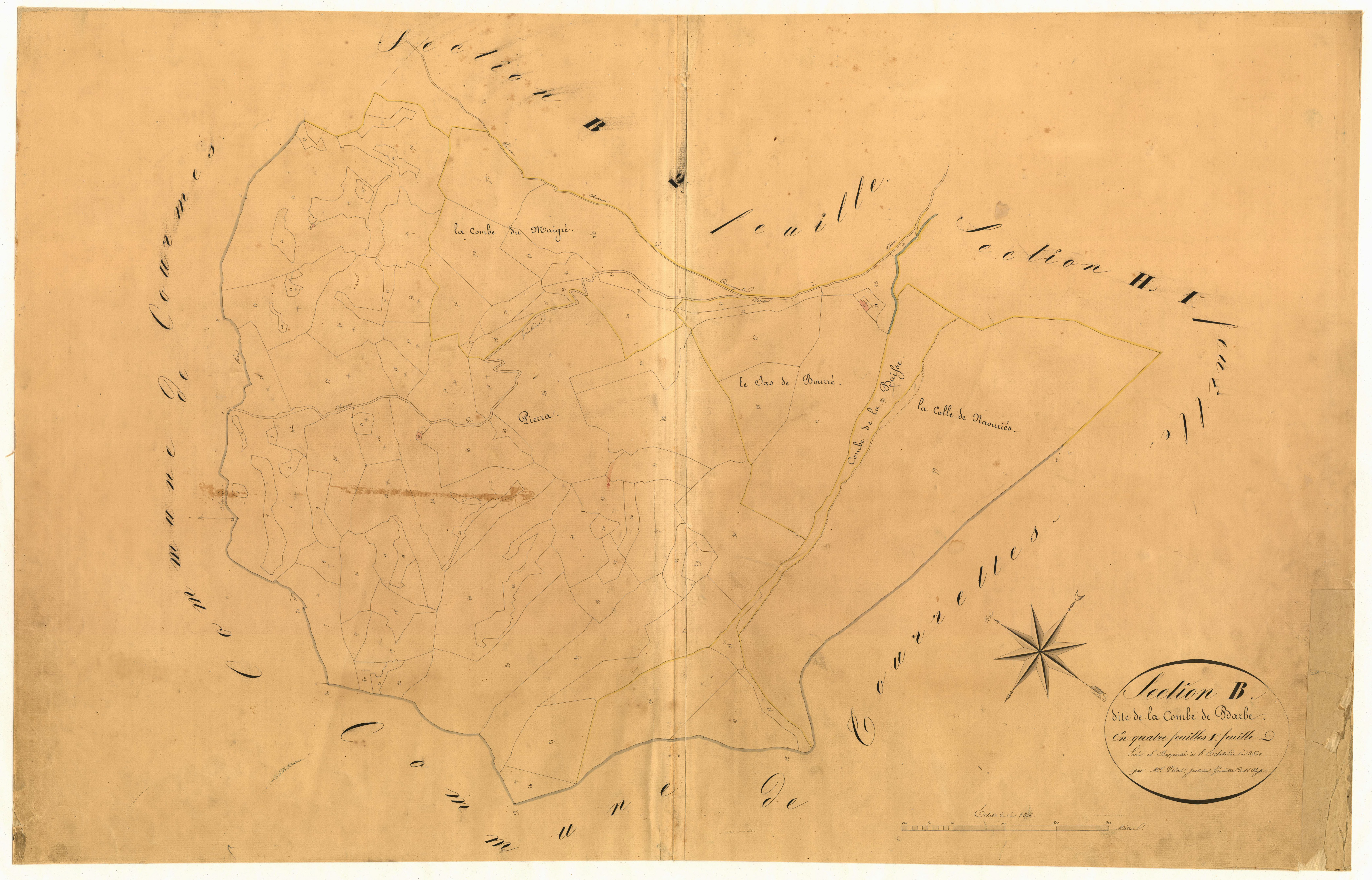La Combe de Barbe. - Plan de section, B1