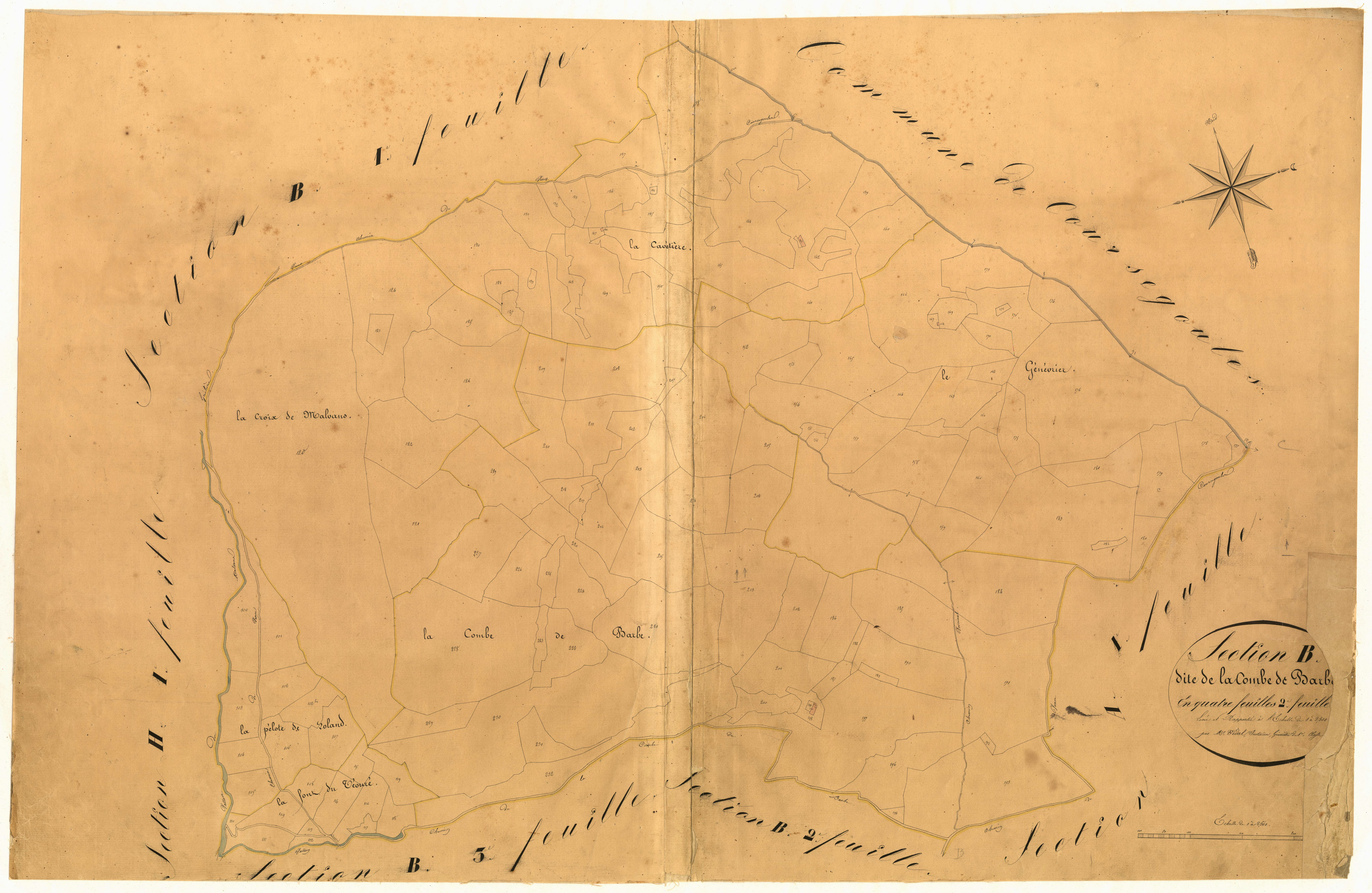 La Combe de Barbe. - Plan de section, B2