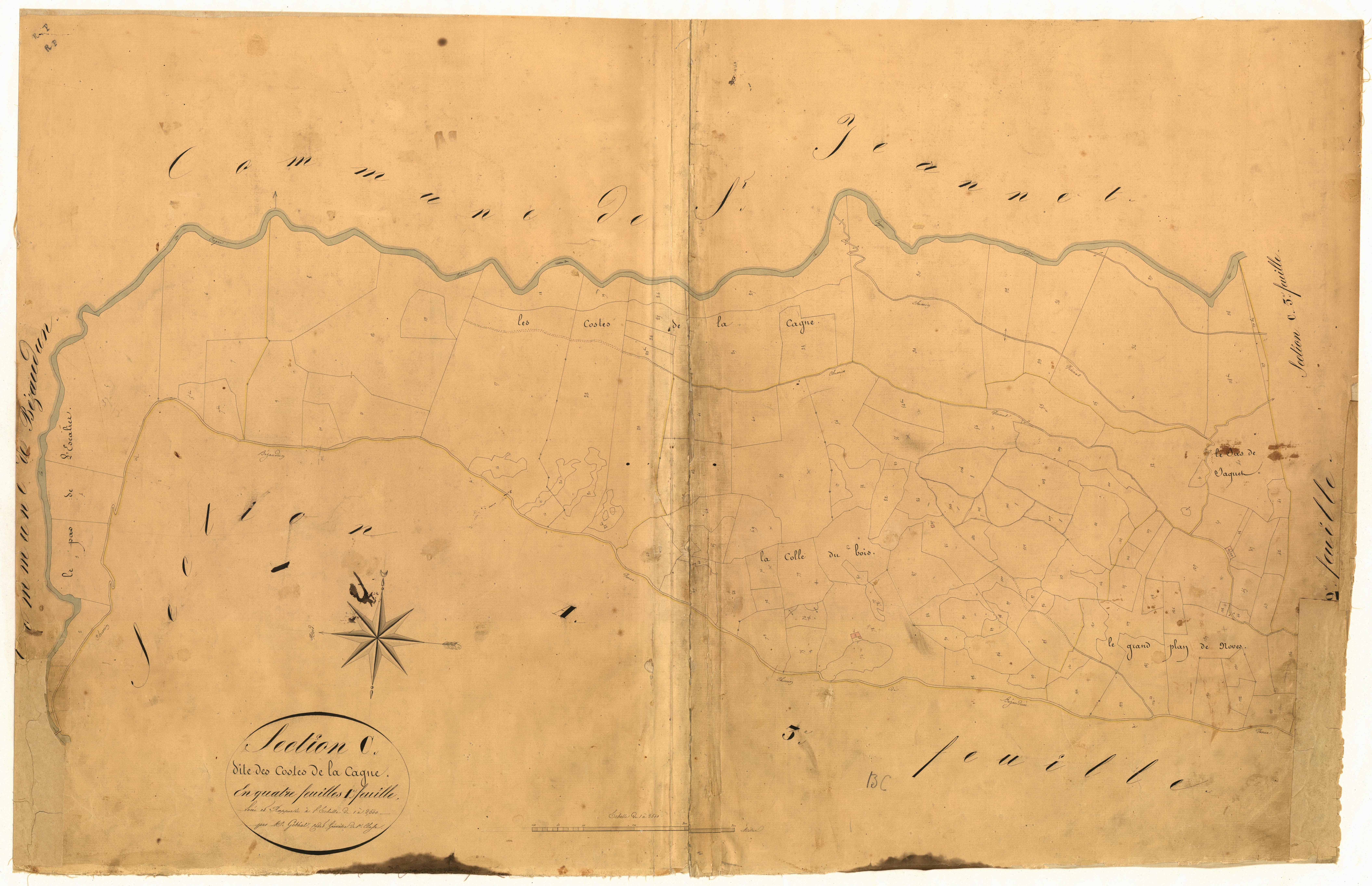 Les Costes de la Cagne. - Plan de section, C1