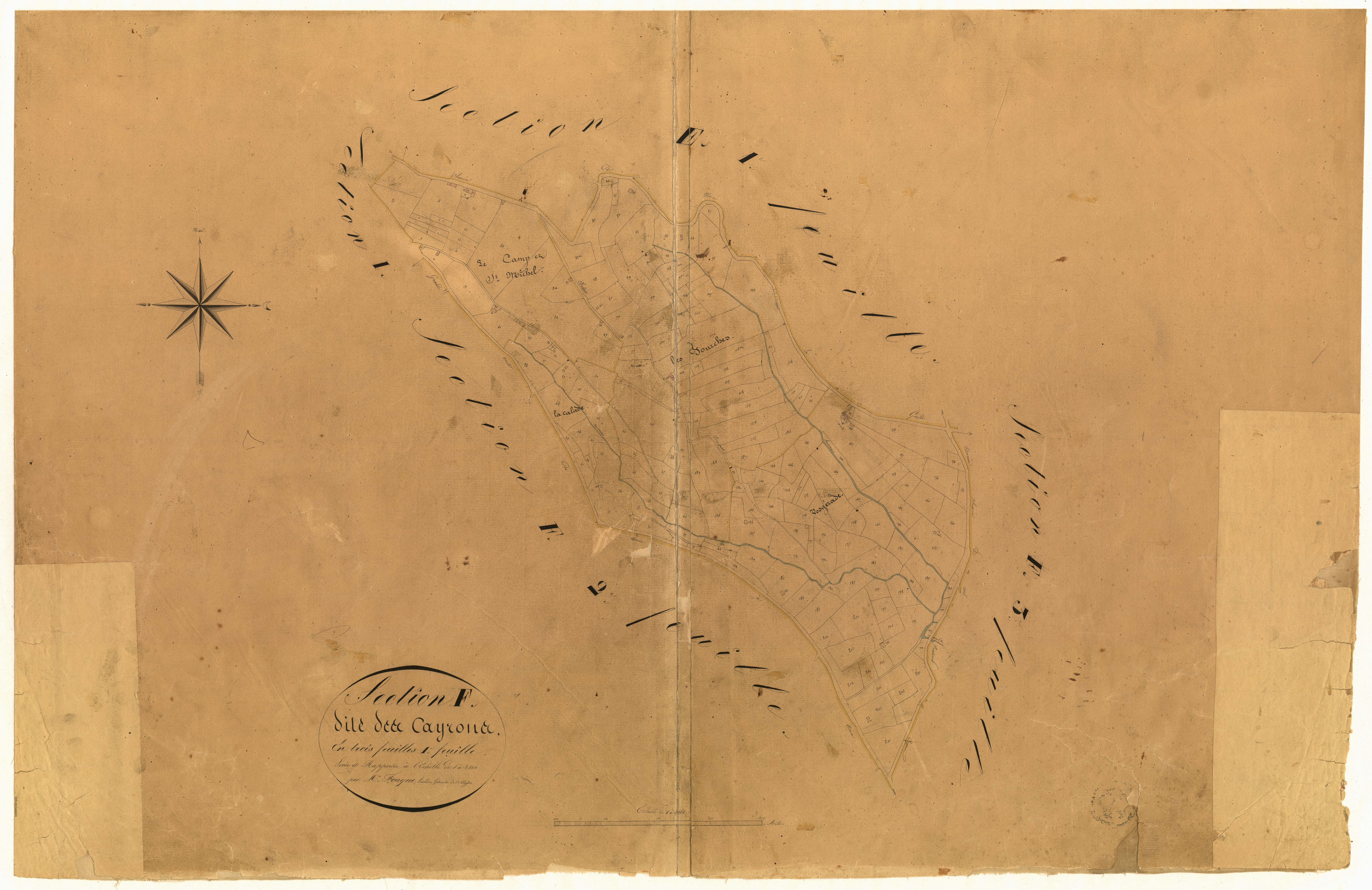 Les Cayrons. - Plan de section, F1