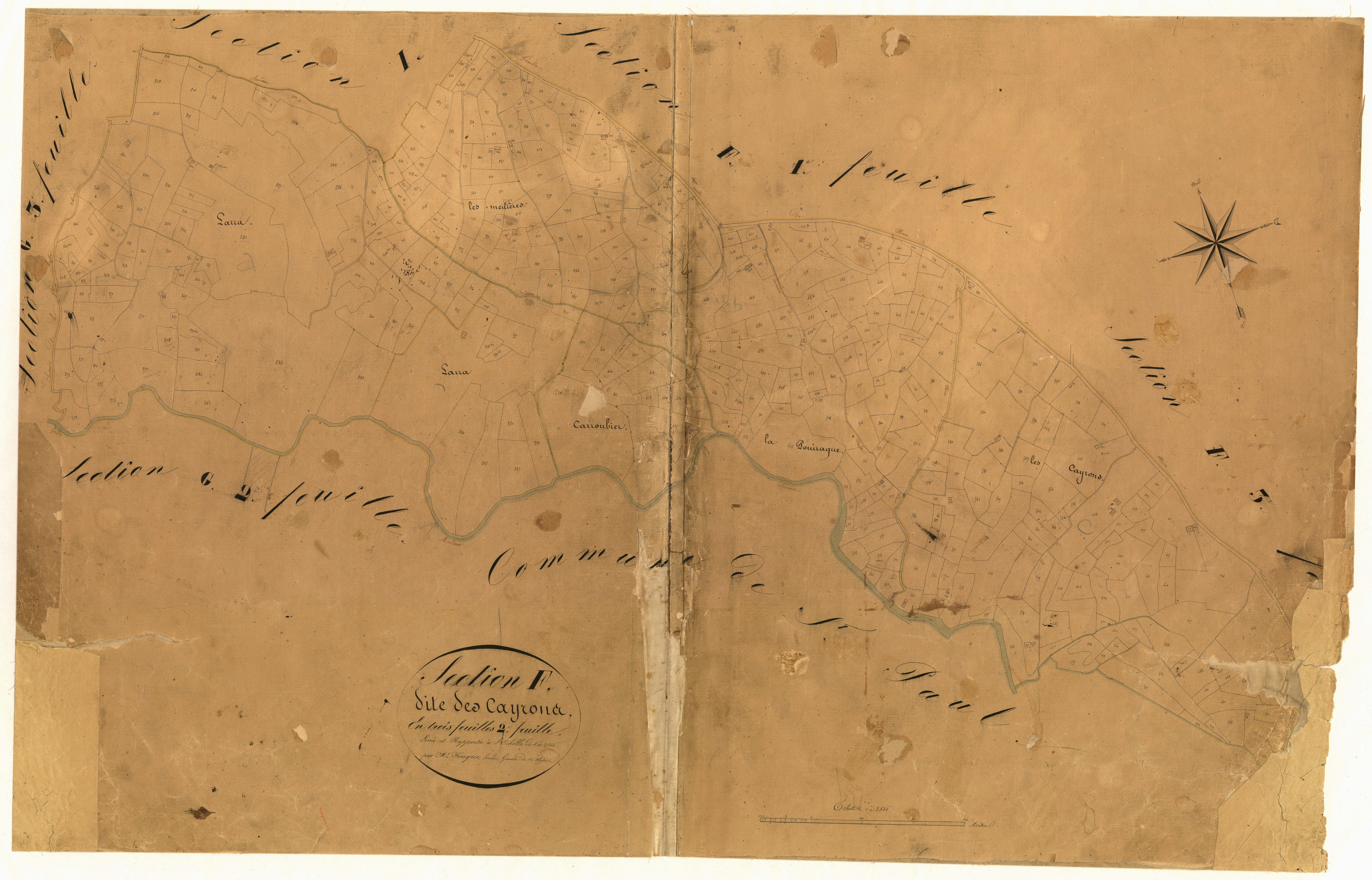 Les Cayrons. - Plan de section, F2