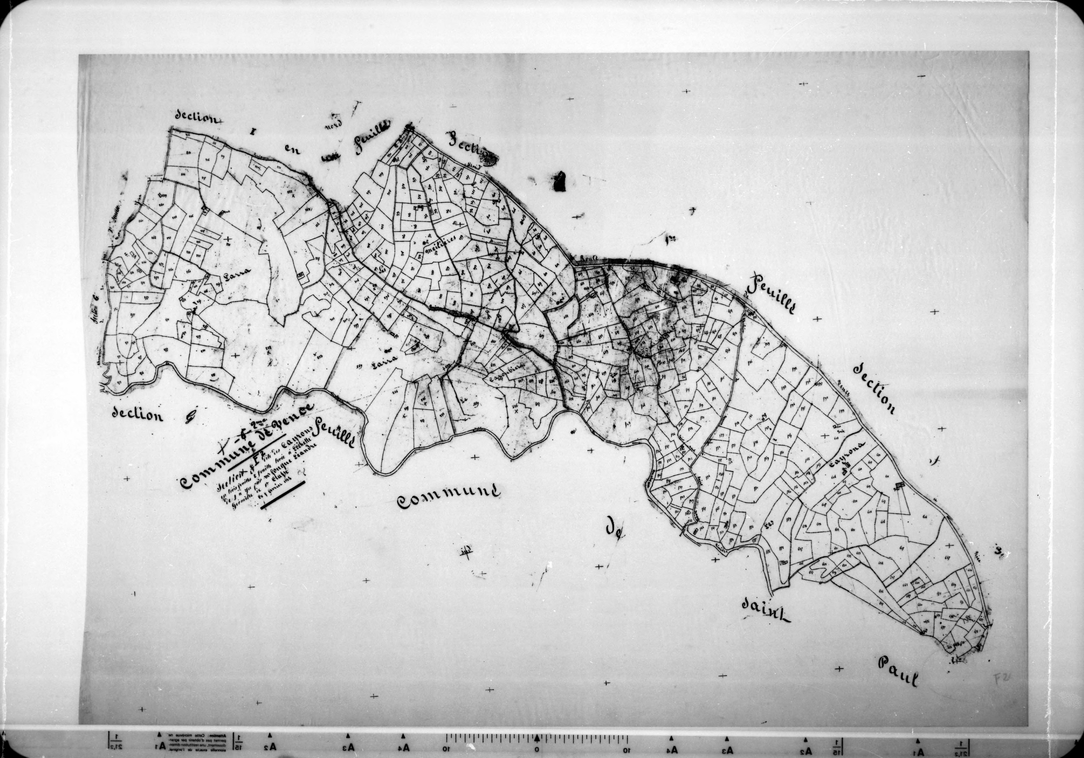 Les Cayrons. - Plan de section, F2