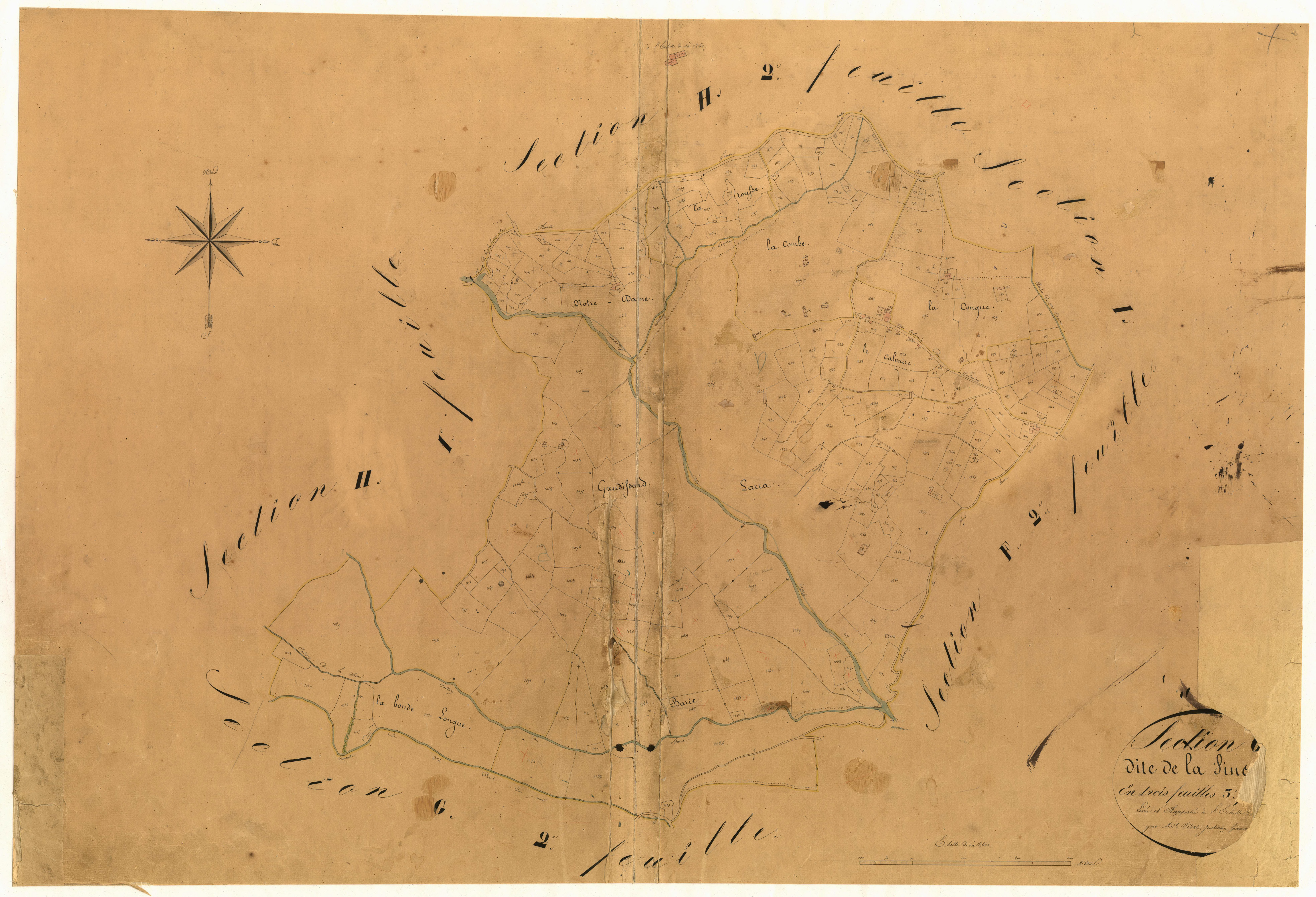 La Sine. - Plan de section, G3