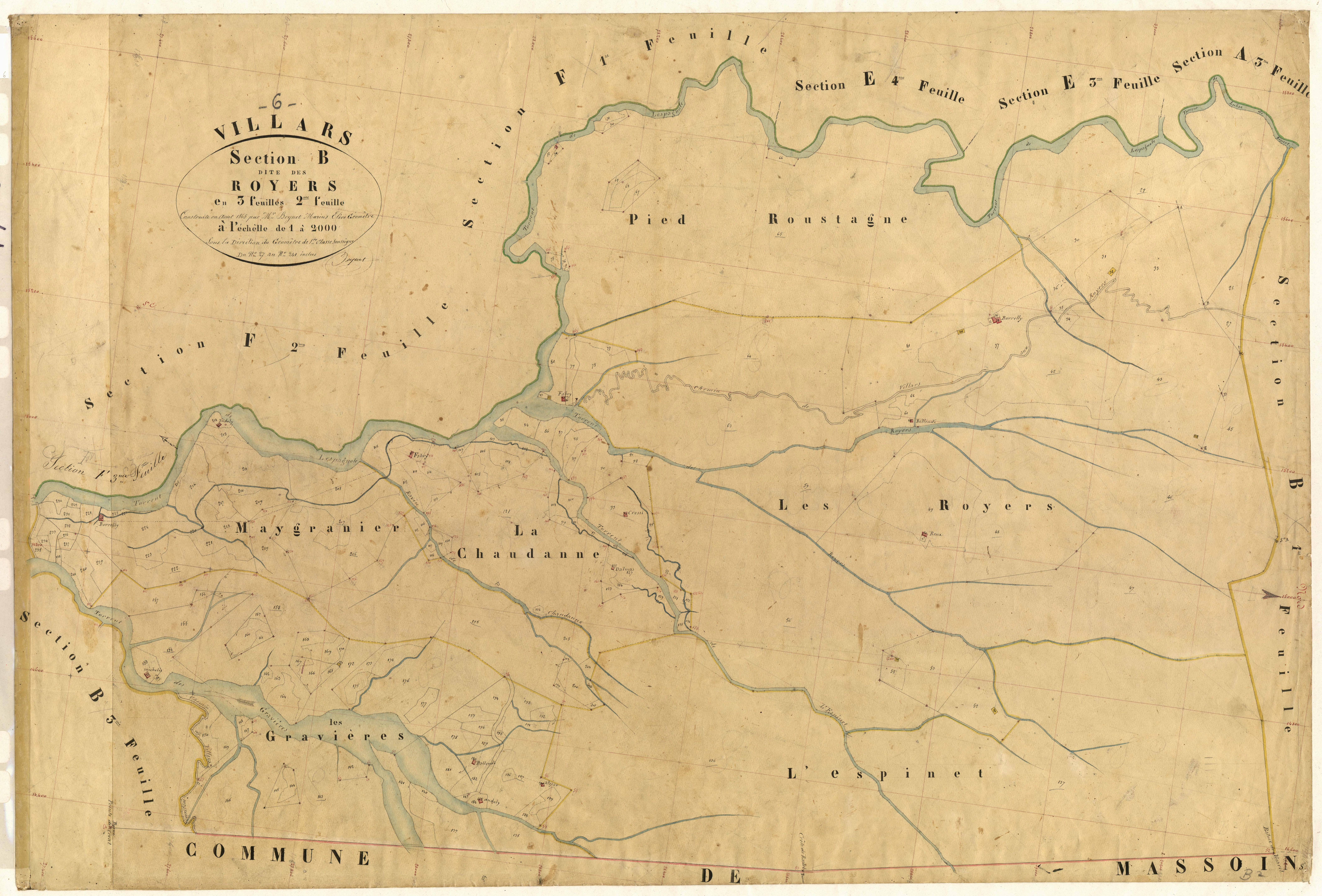 Les Royers. - Plan de section, B2