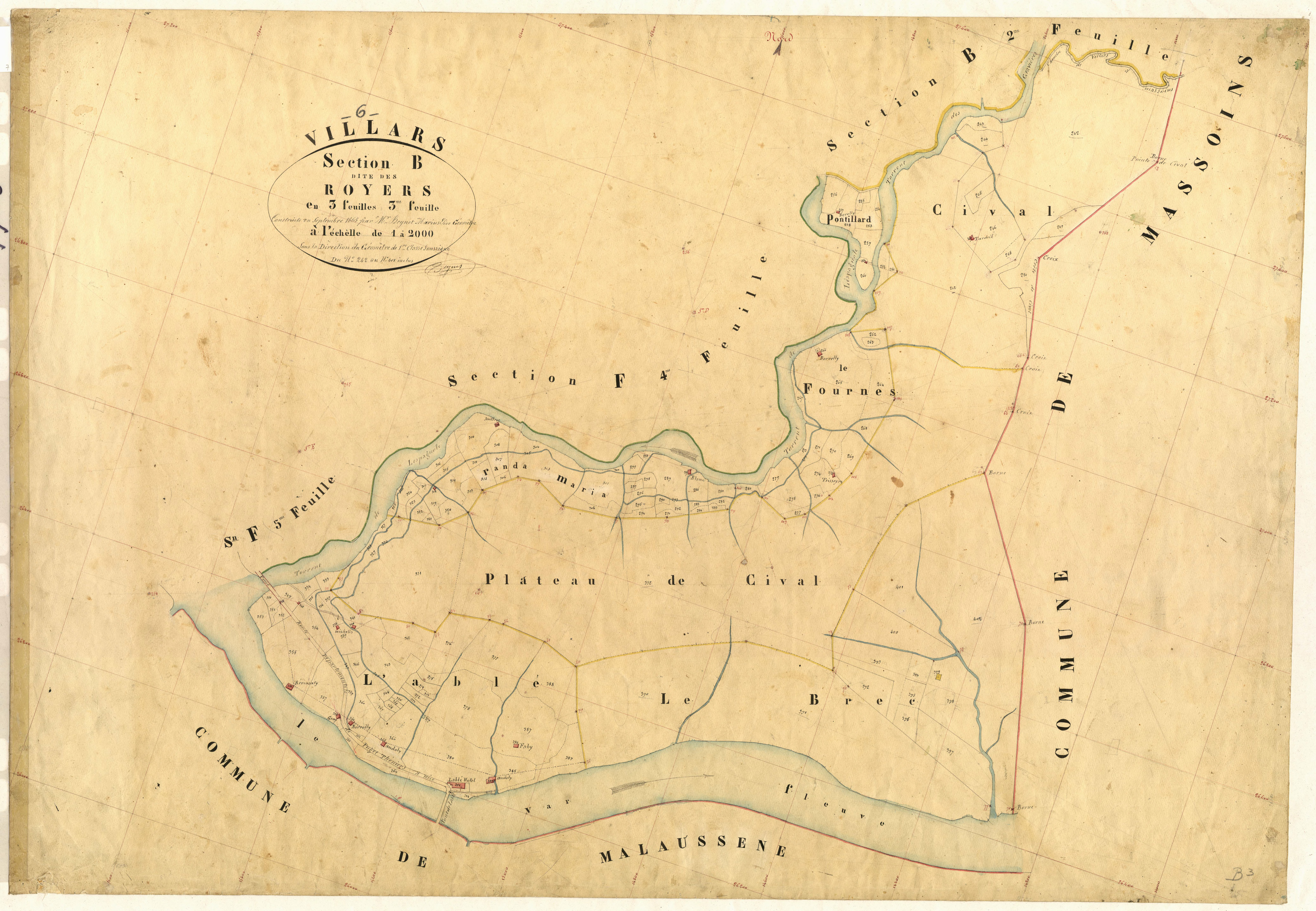 Les Royers. - Plan de section, B3