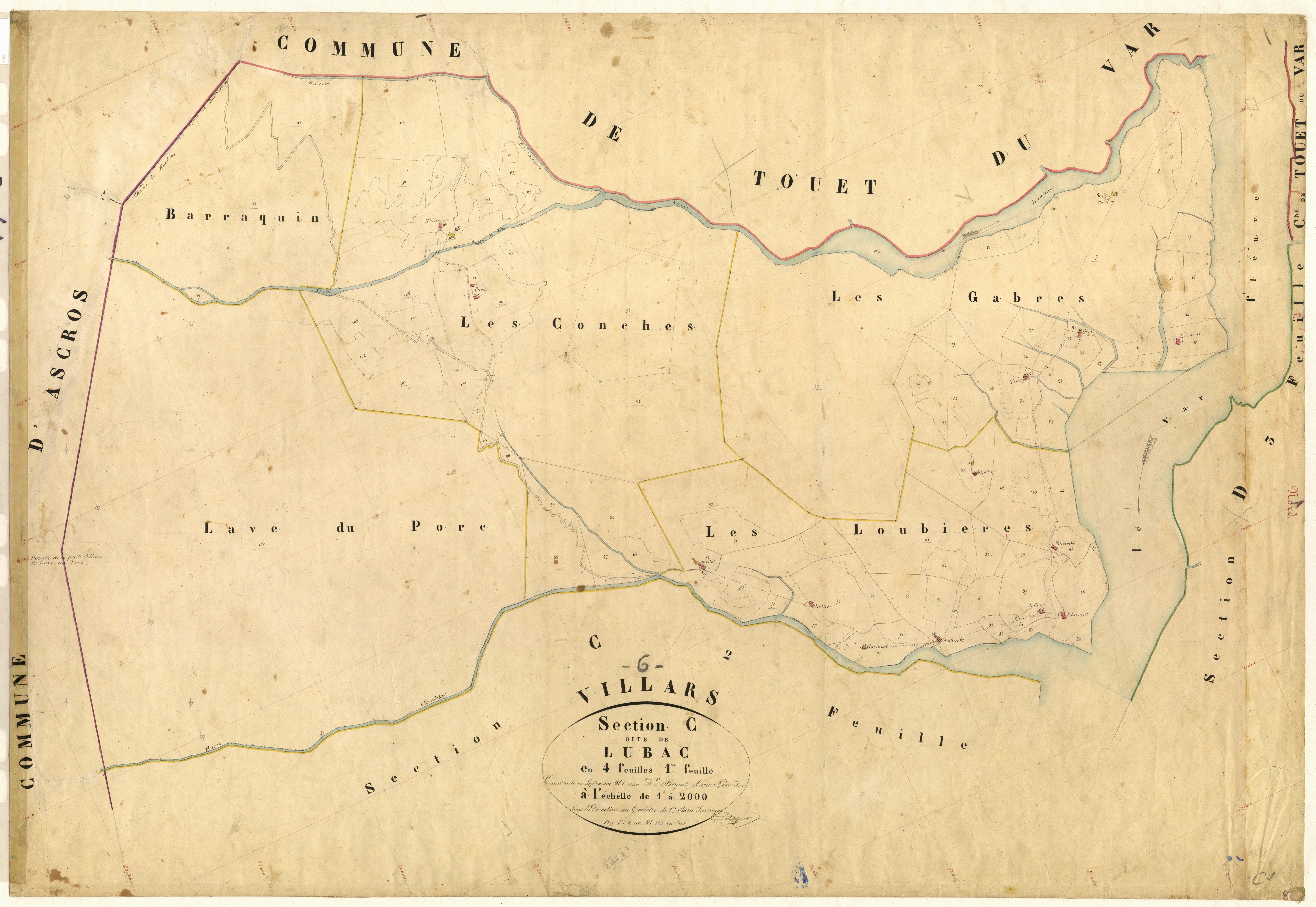 Lubac. - Plan de section, C1