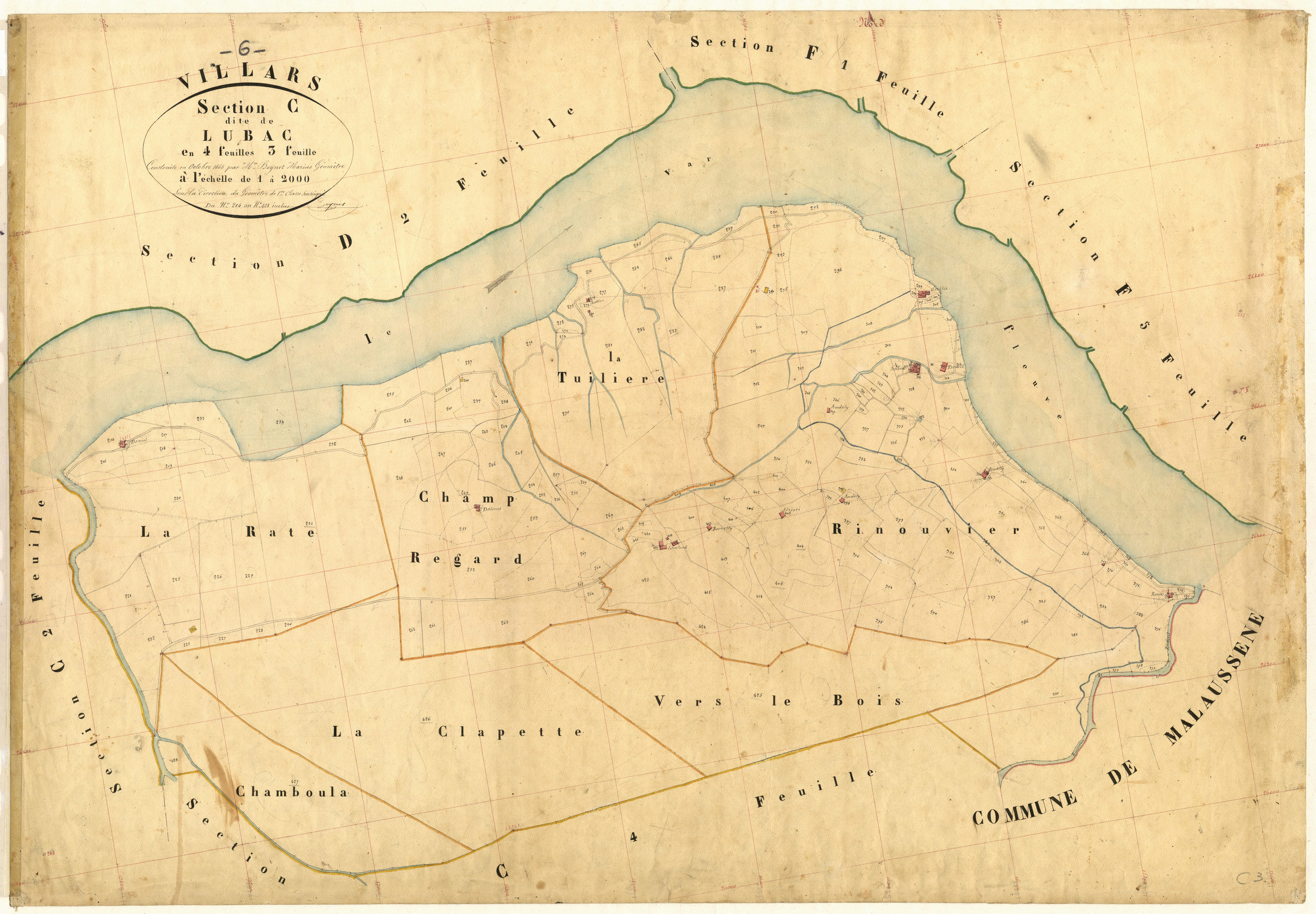 Lubac. - Plan de section, C3
