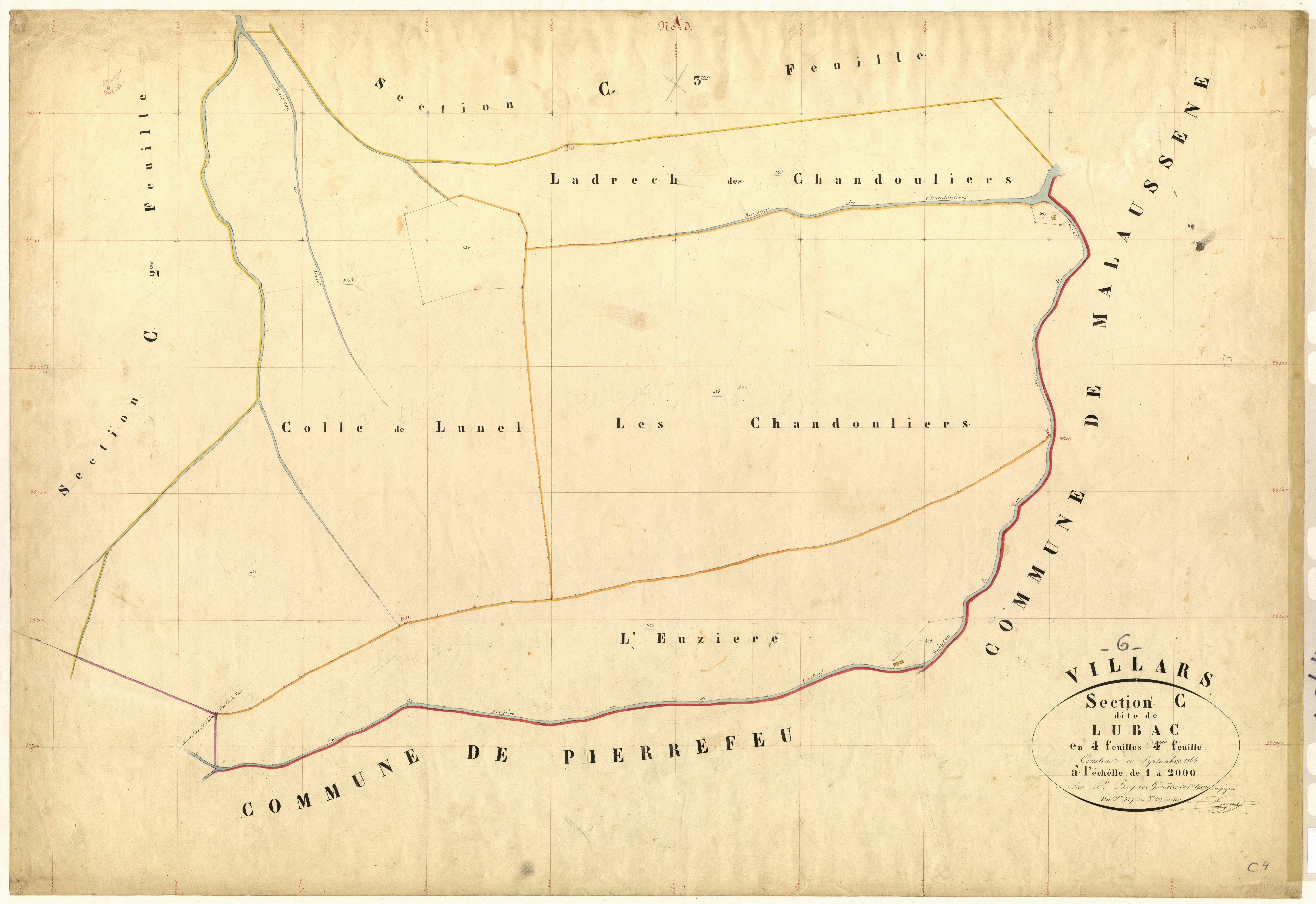 Lubac. - Plan de section, C4
