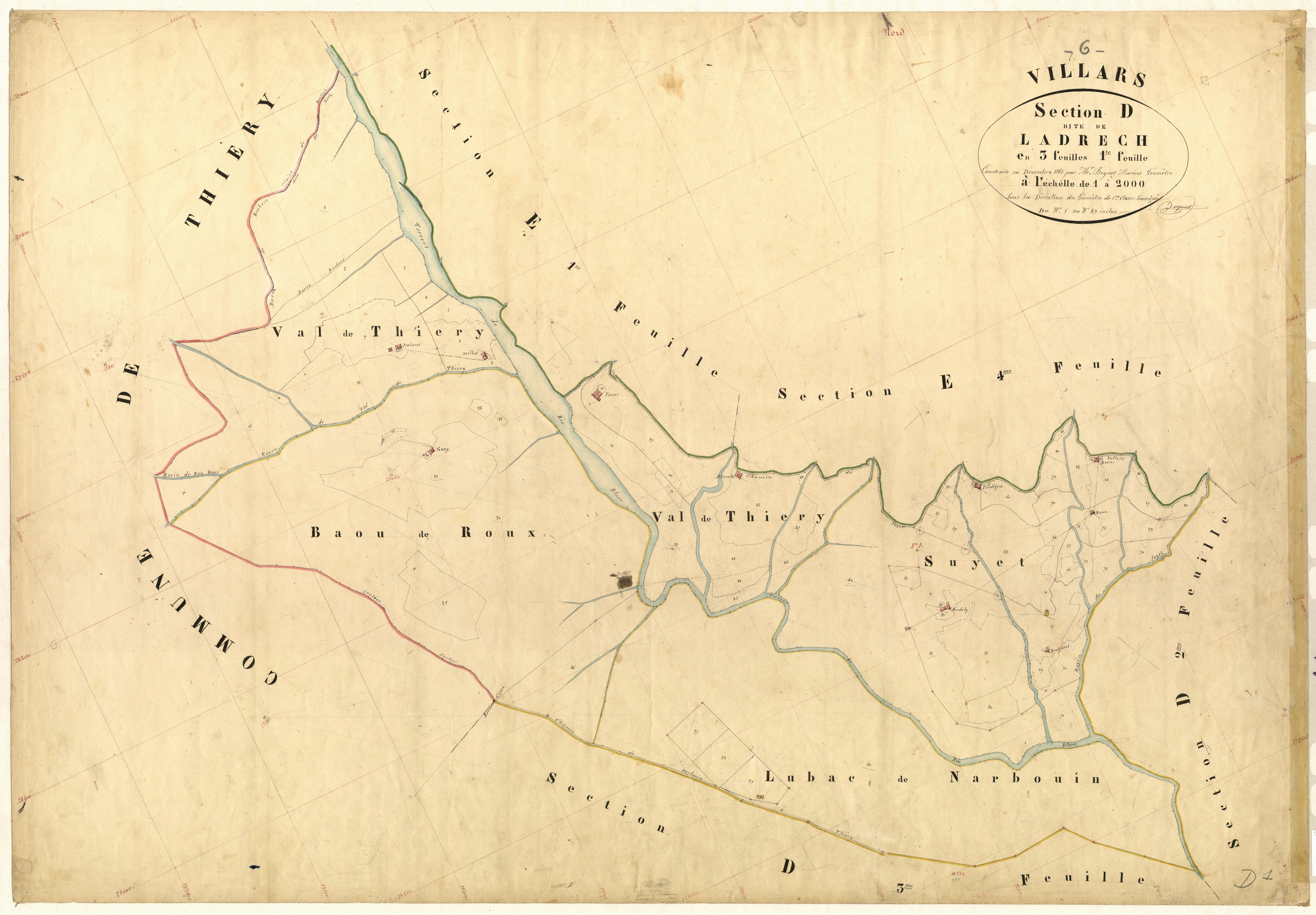 Ladrech. - Plan de section, D1