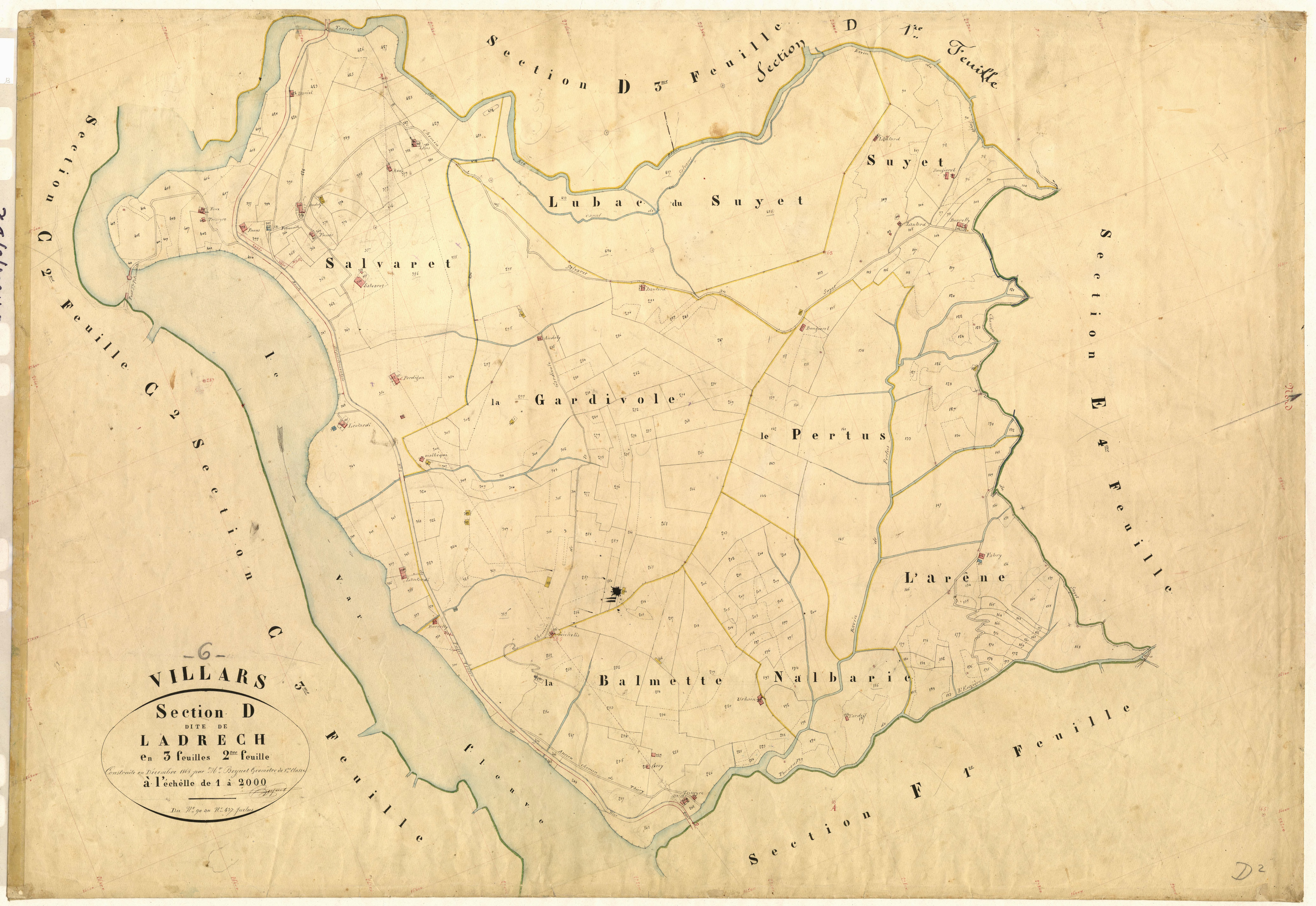 Ladrech. - Plan de section, D2