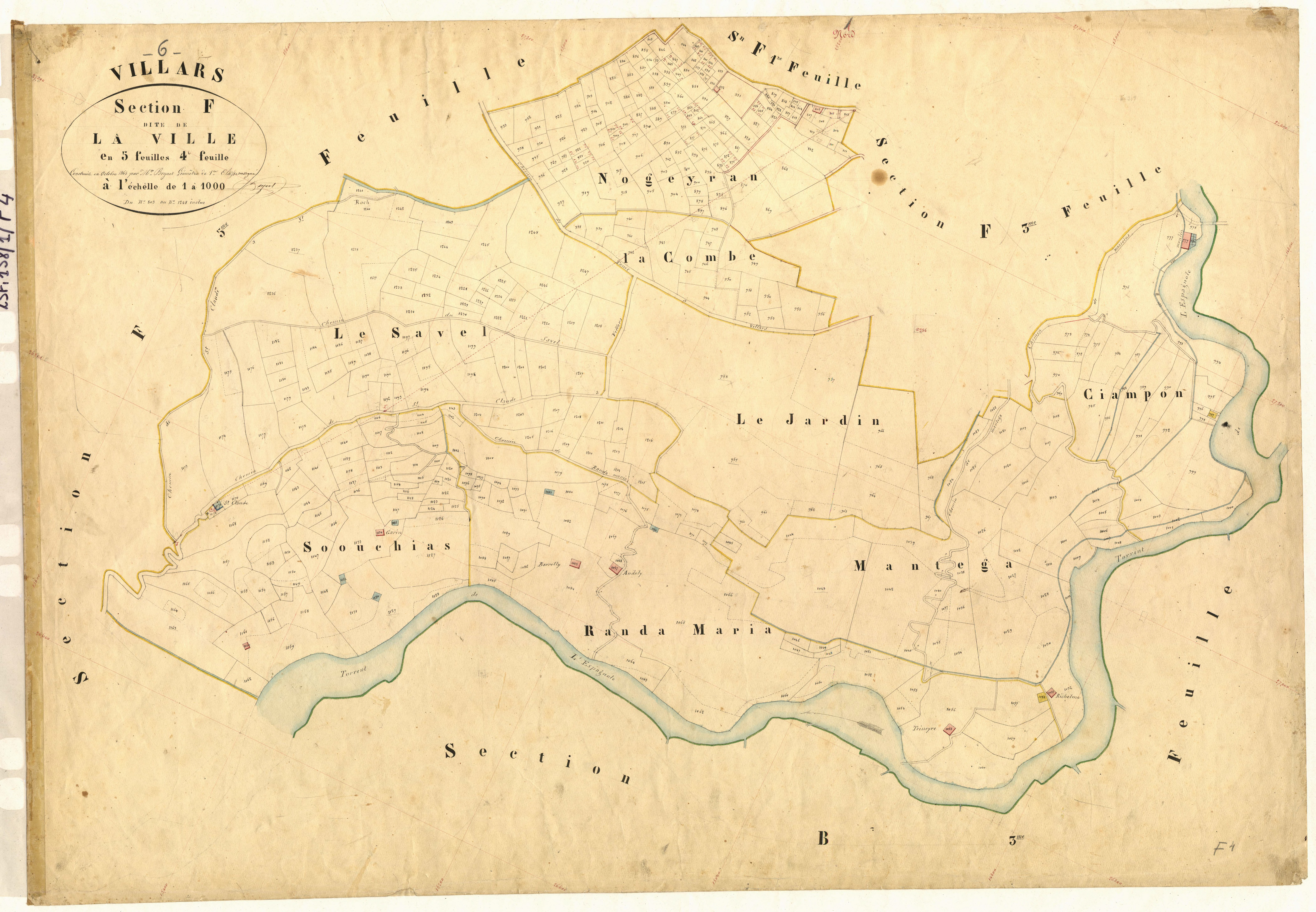 La Ville. - Plan de section, F4
