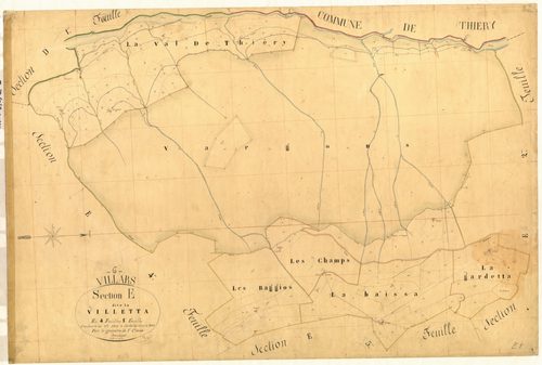 La Villetta. - Plan de section, E1