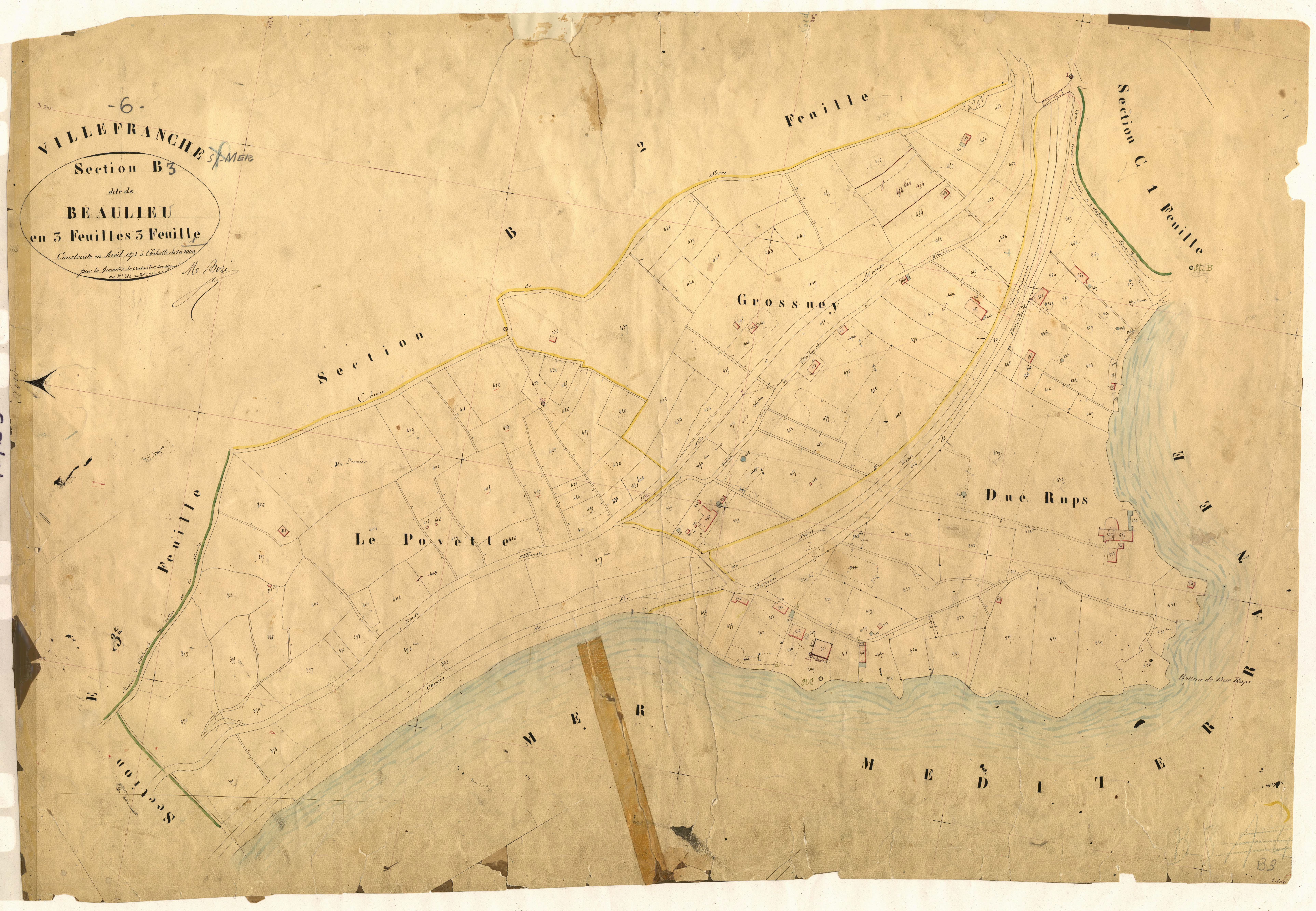 Beaulieu. - Plan de section, B3