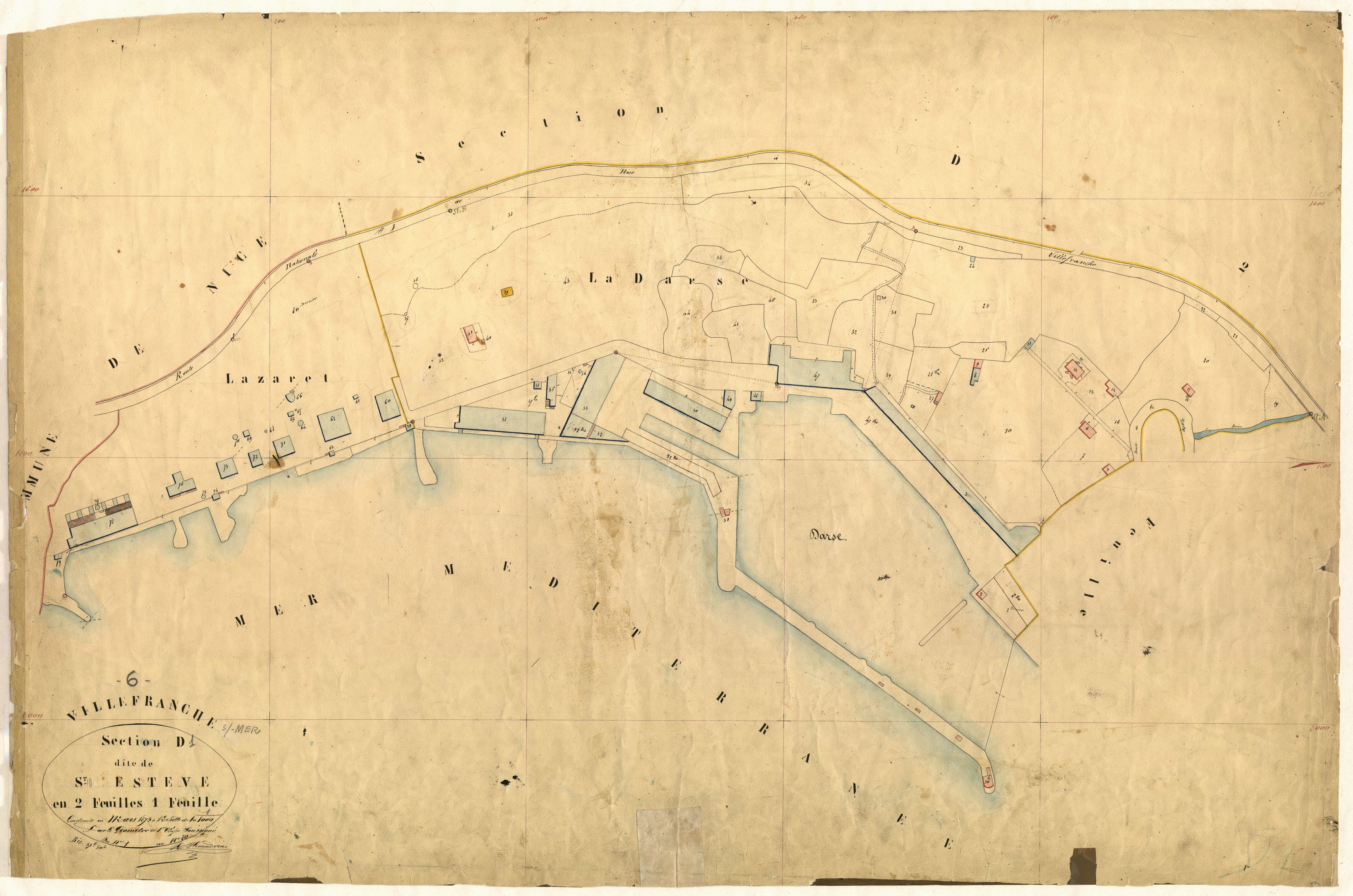 Saint Estève. - Plan de section, D1