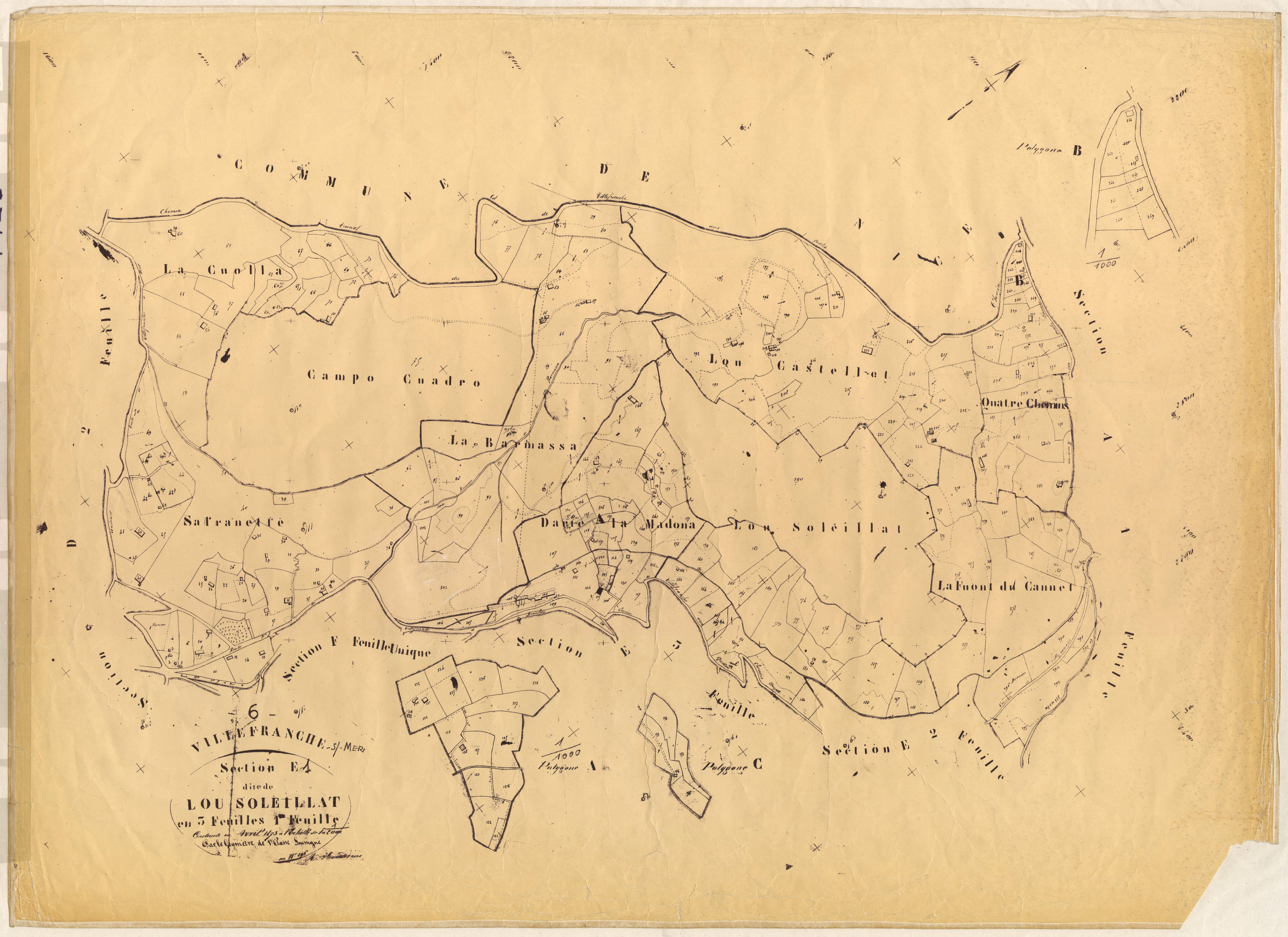 Lou Soleillat. - Plan de section, E1