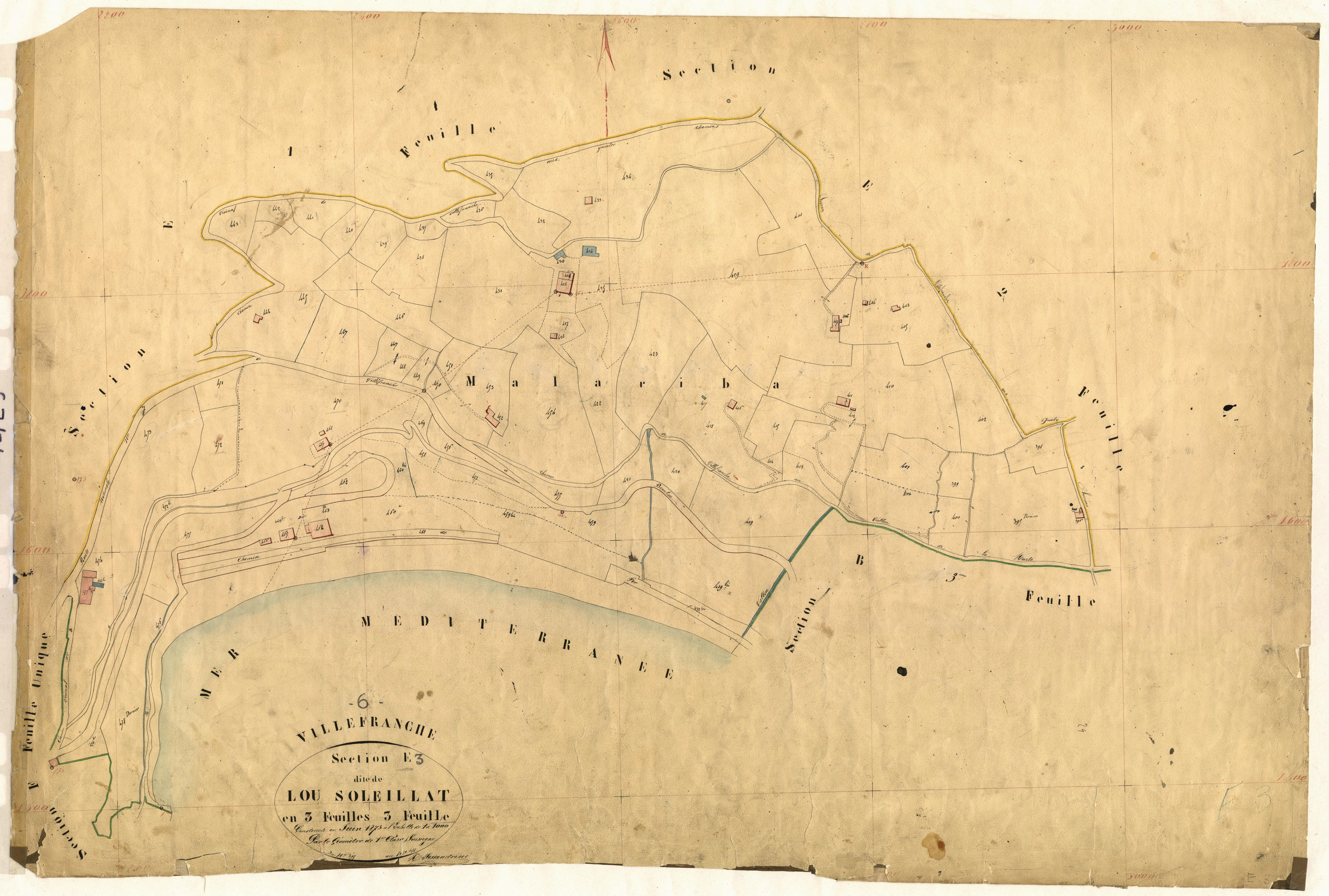 Lou Soleillat. - Plan de section, E3