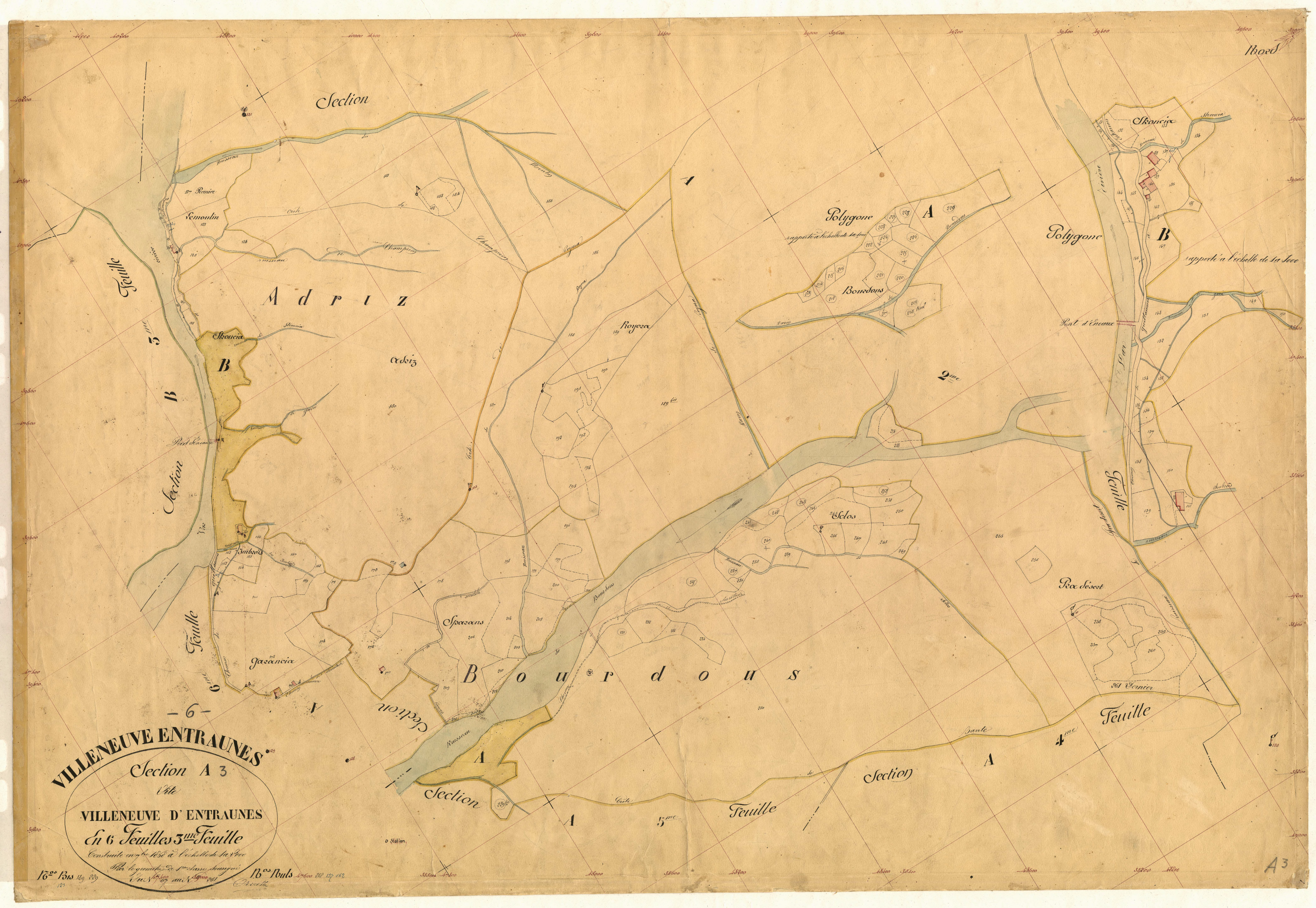 Villeneuve d'Entraunes. - Plan de section, A3