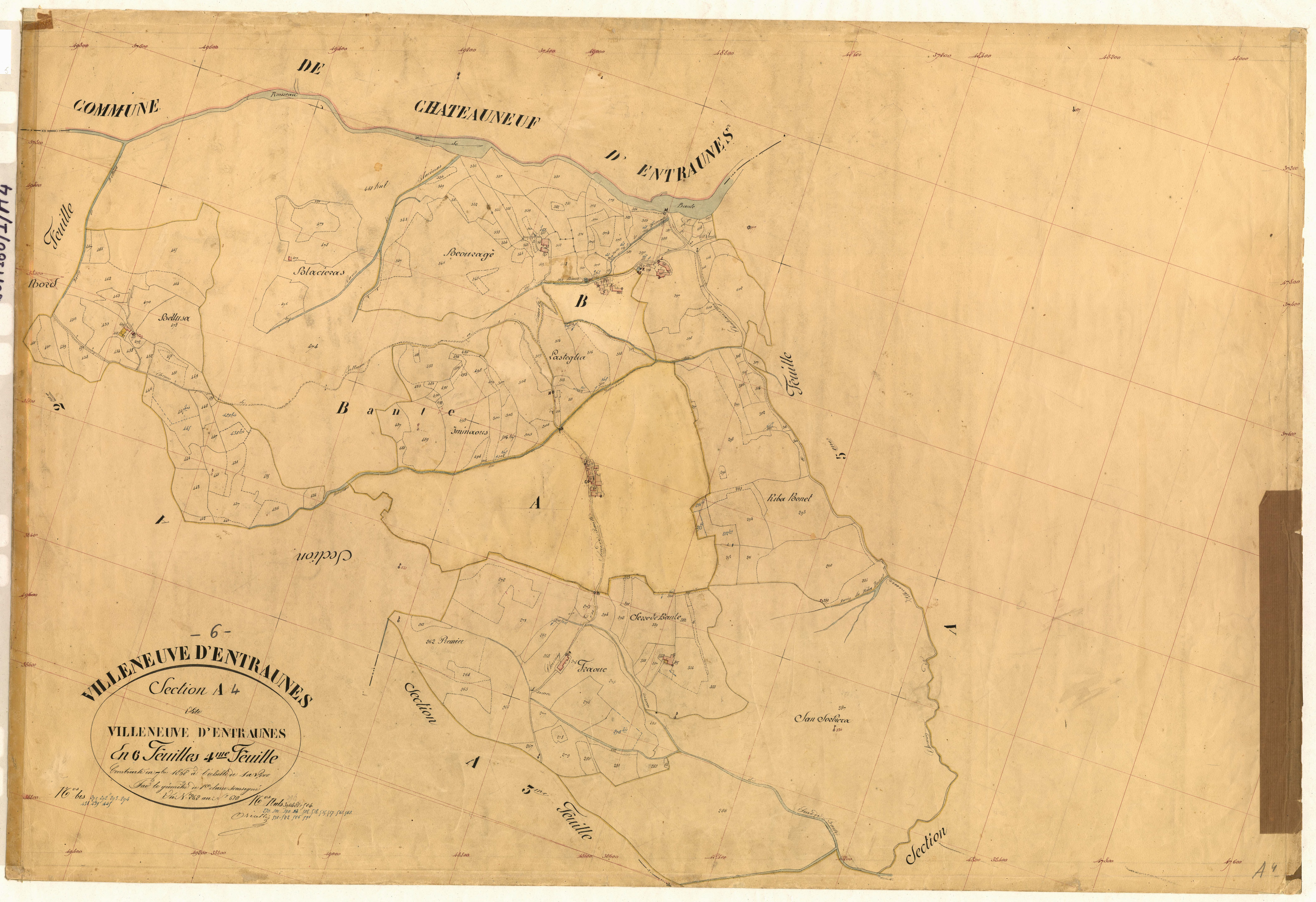 Villeneuve d'Entraunes. - Plan de section, A4