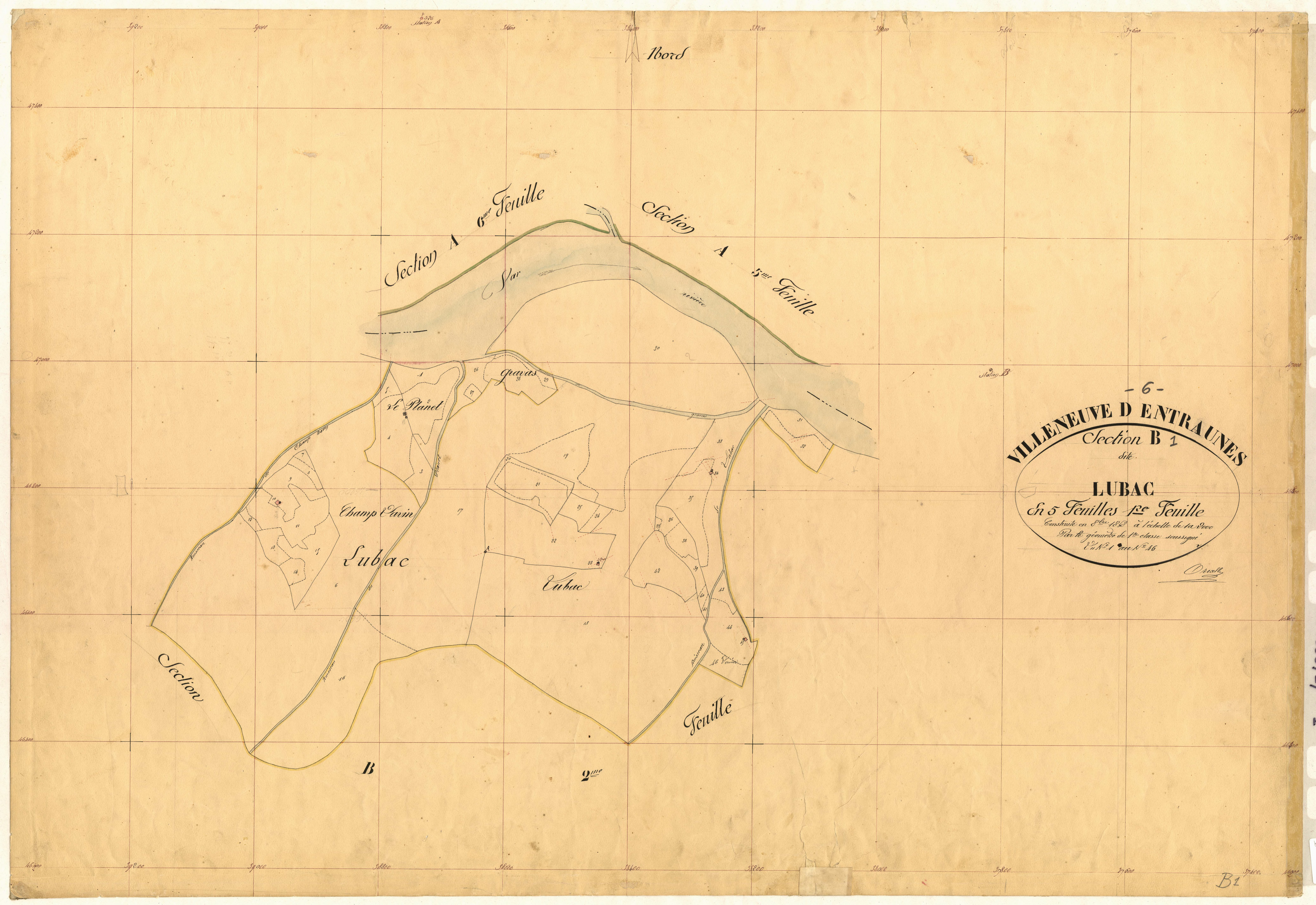 Lubac. - Plan de section, B1