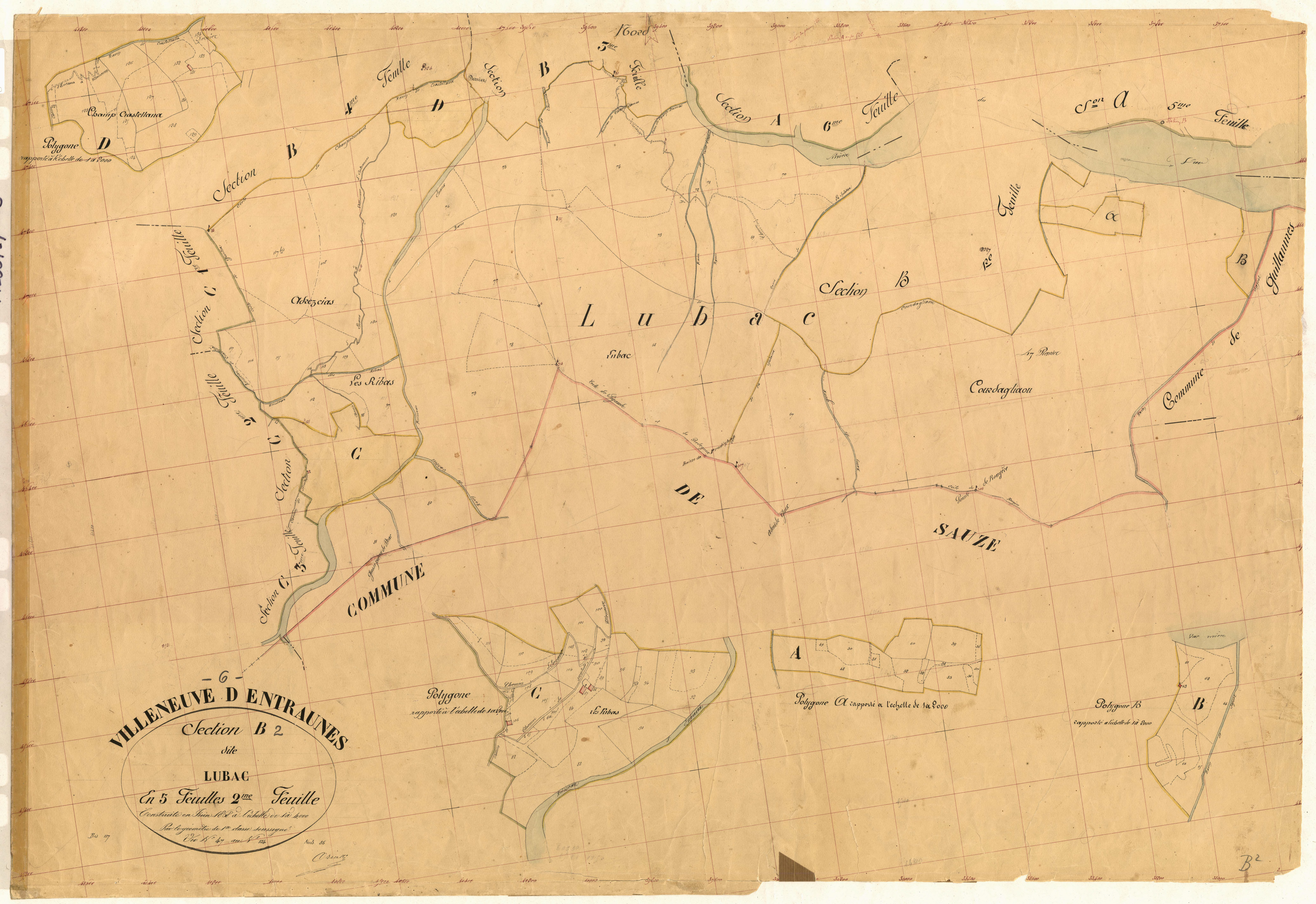 Lubac. - Plan de section, B2