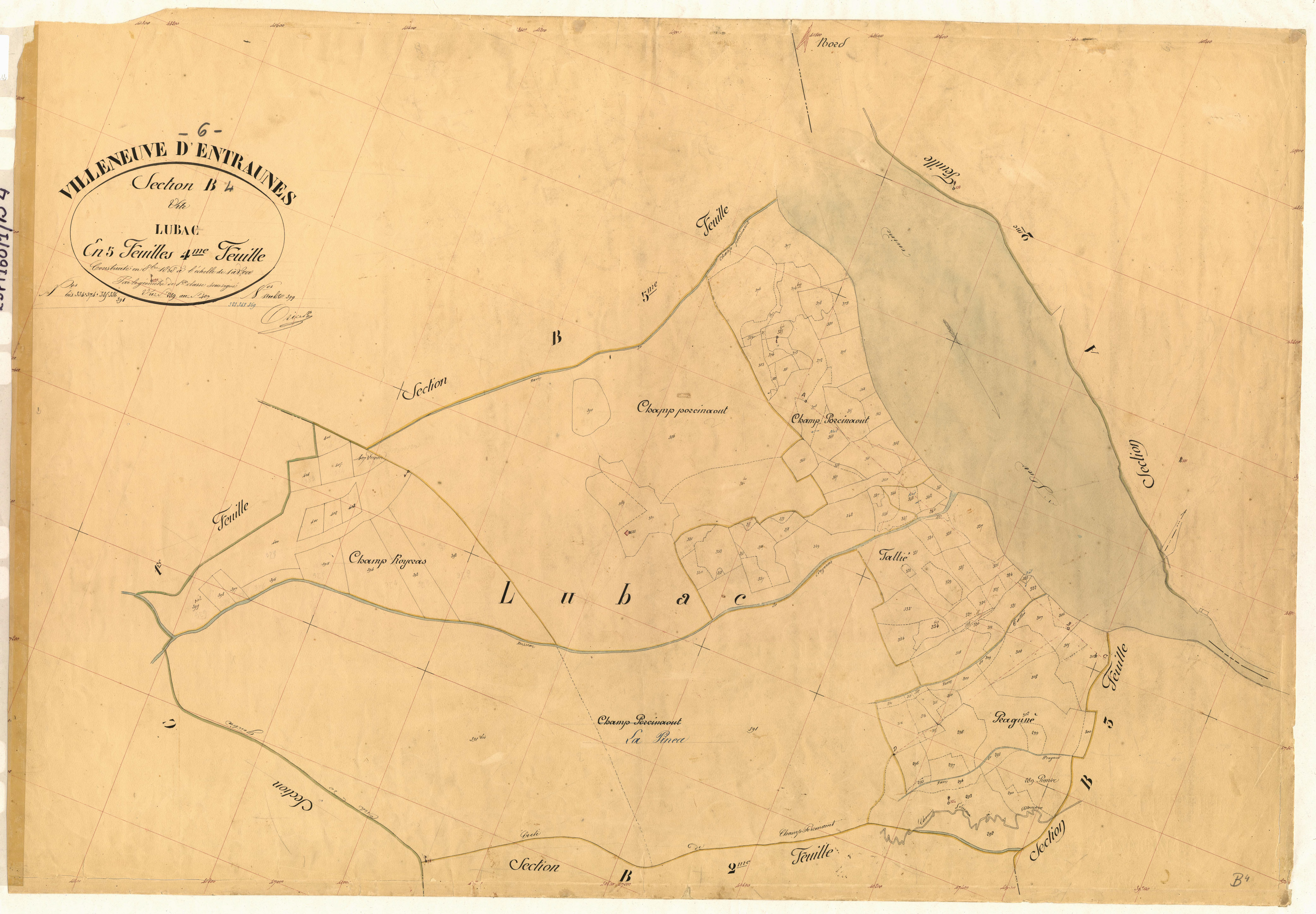 Lubac. - Plan de section, B4