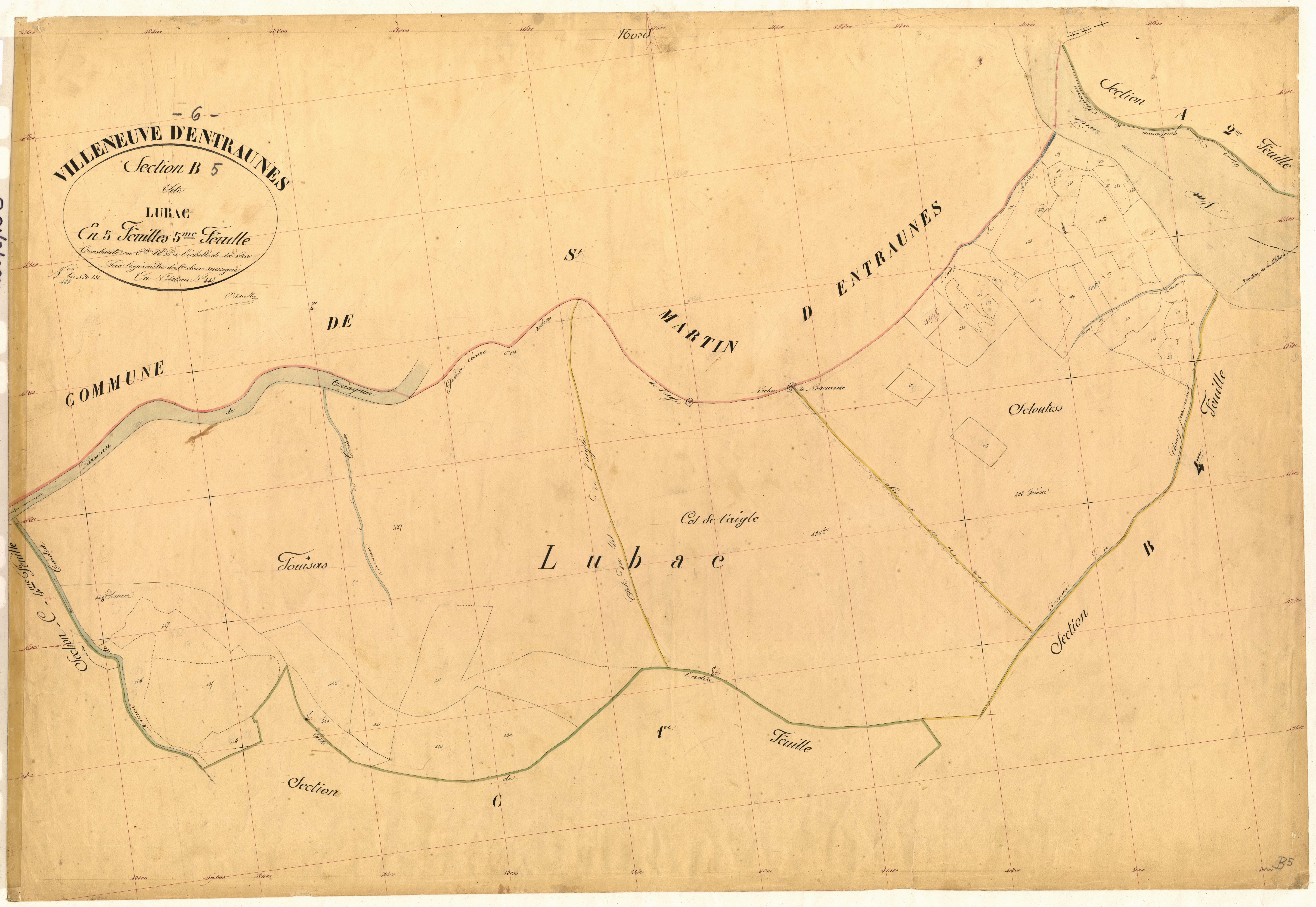 Lubac. - Plan de section, B5