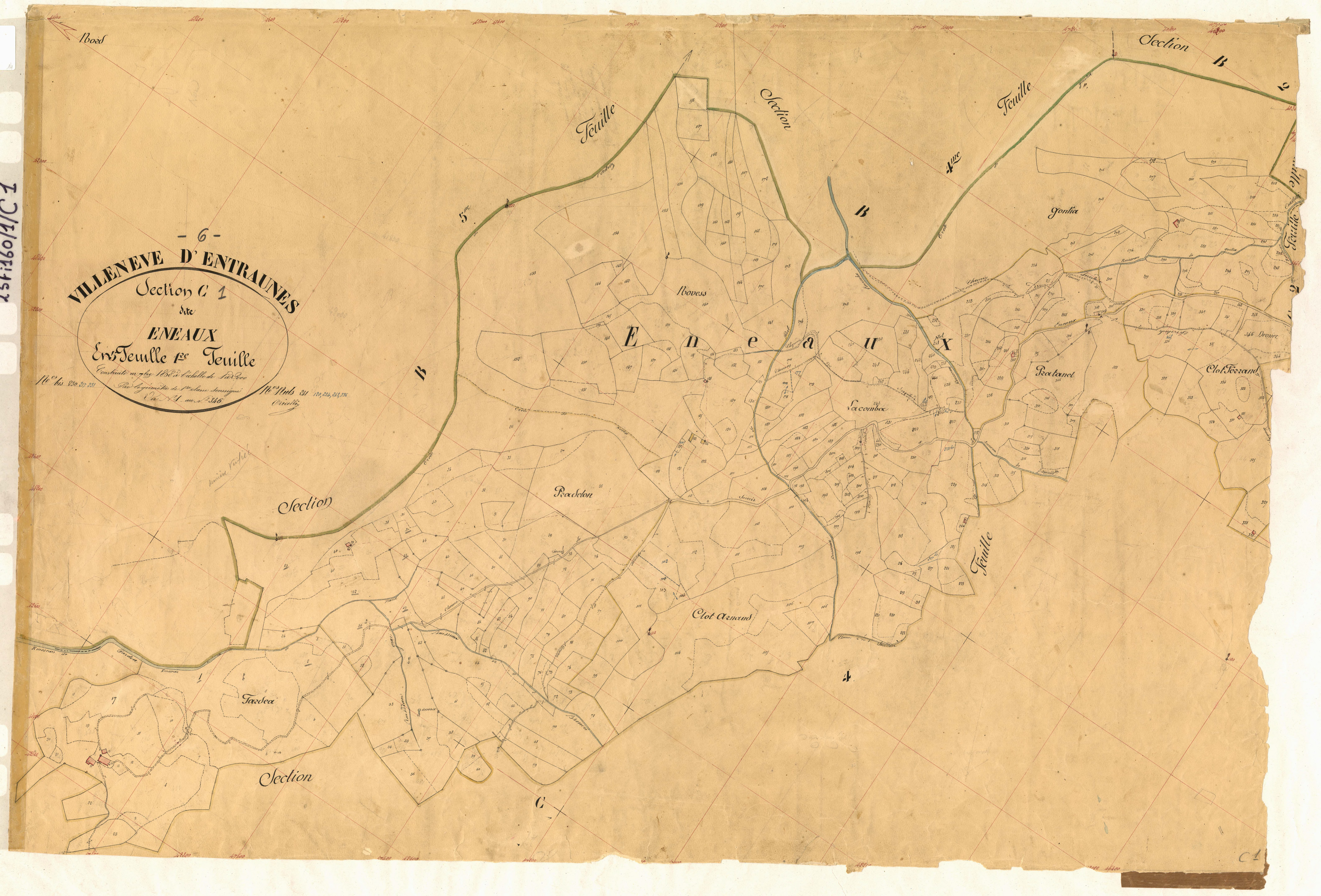 Eneaux. - Plan de section, C1