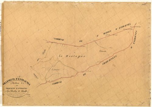 Villeneuve d'Entraunes. - Plan de section, A1