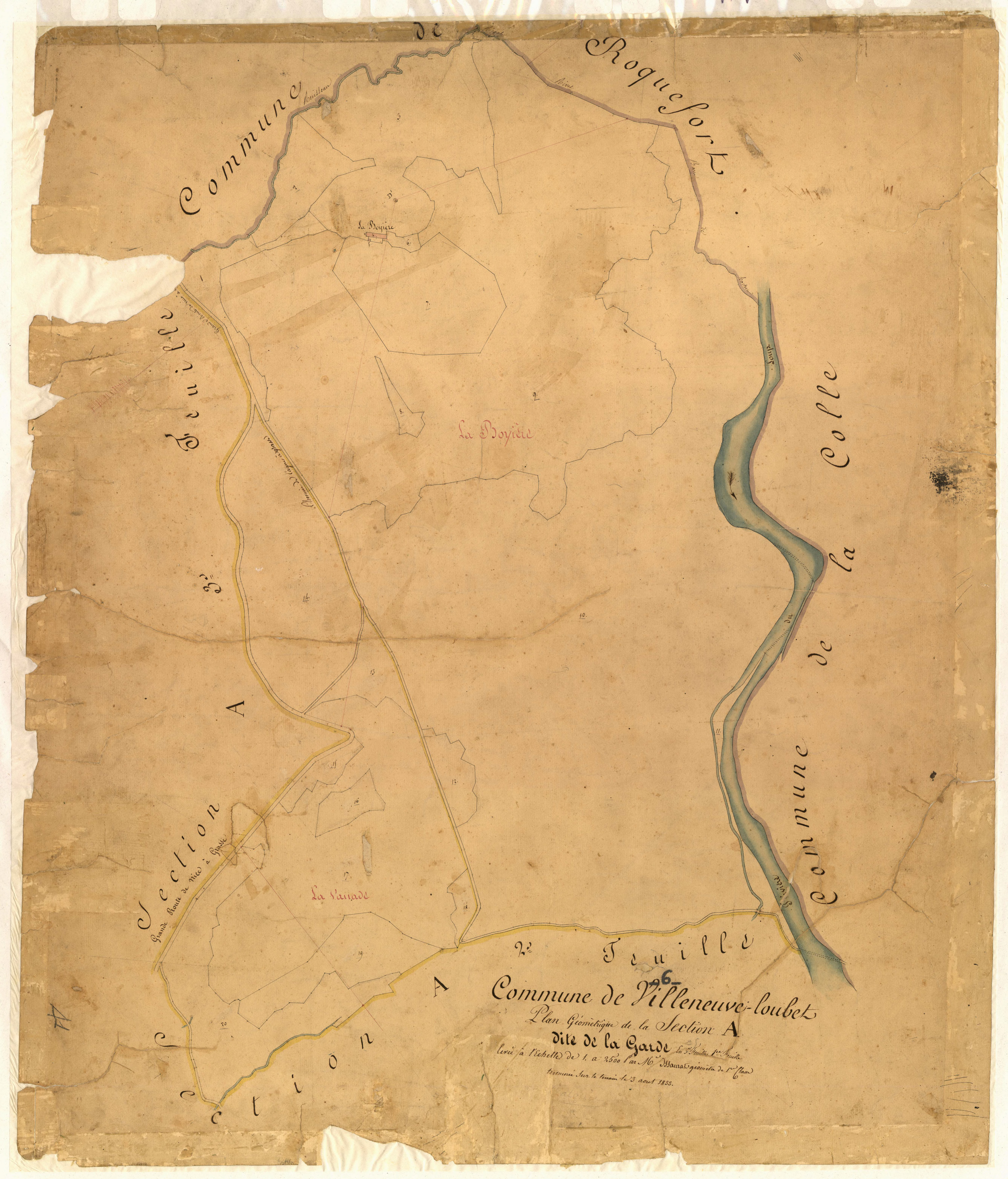 La Garde. - Plan de section, A1