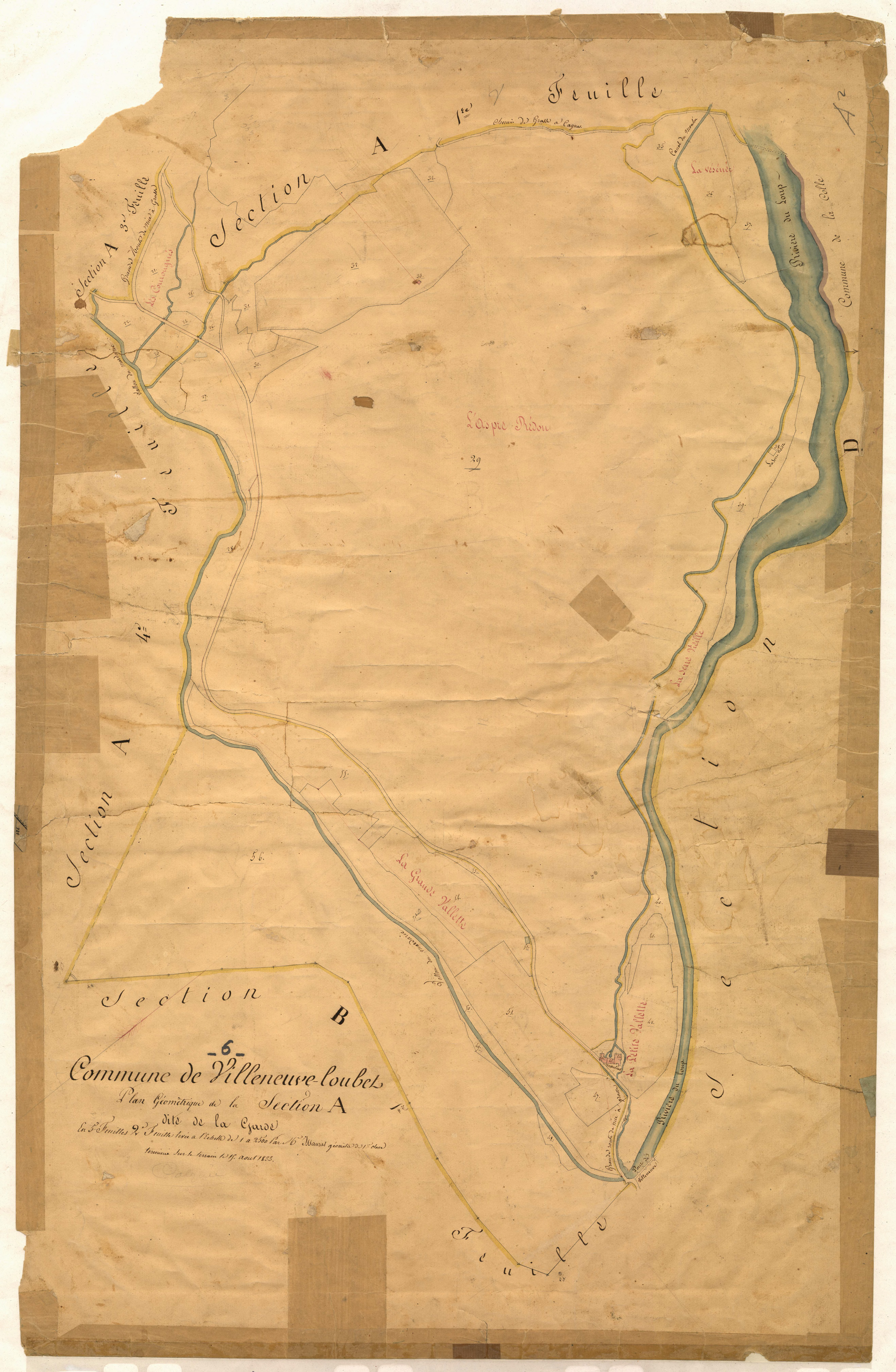 La Garde. - Plan de section, A2