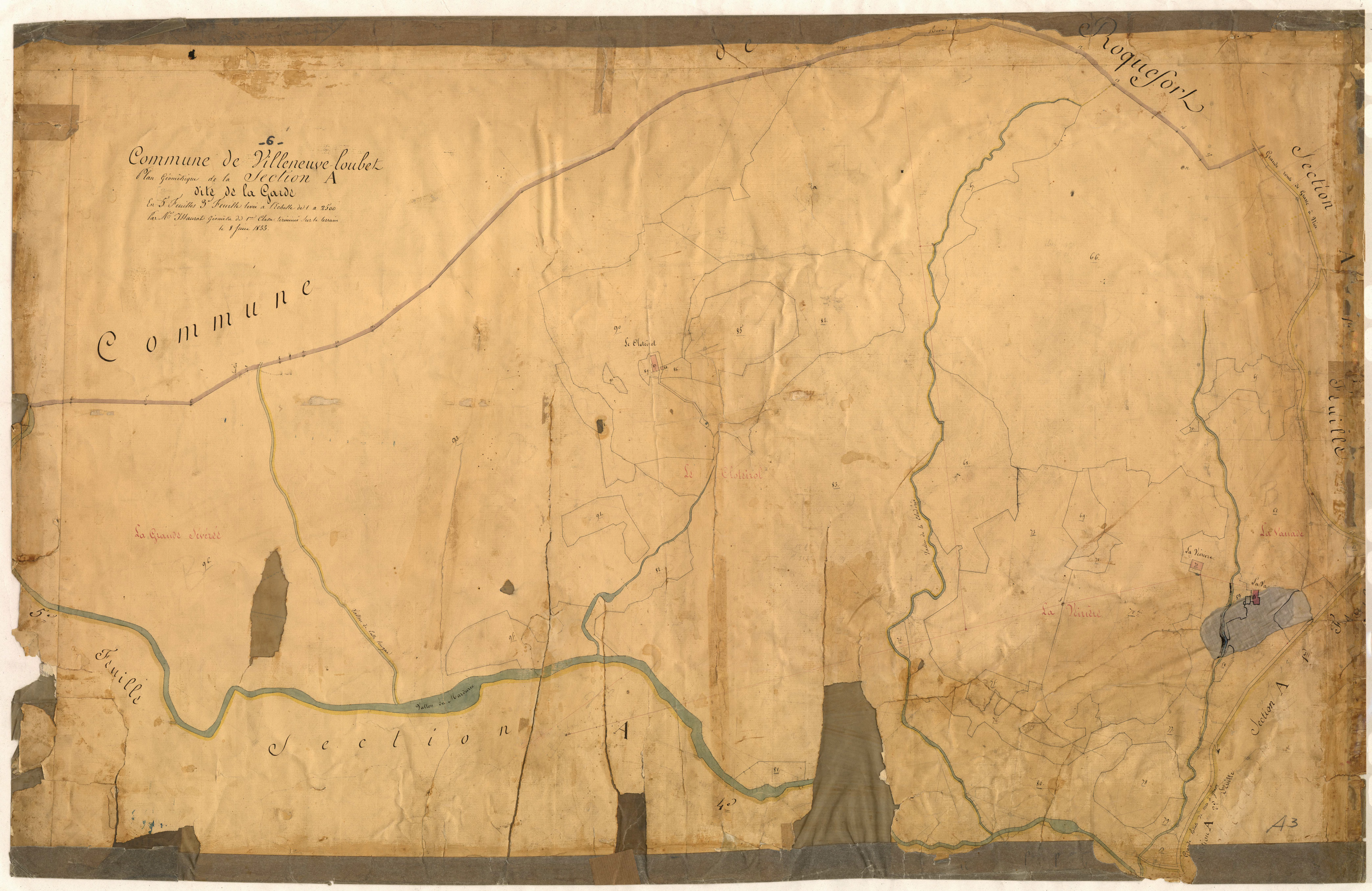 La Garde. - Plan de section, A3