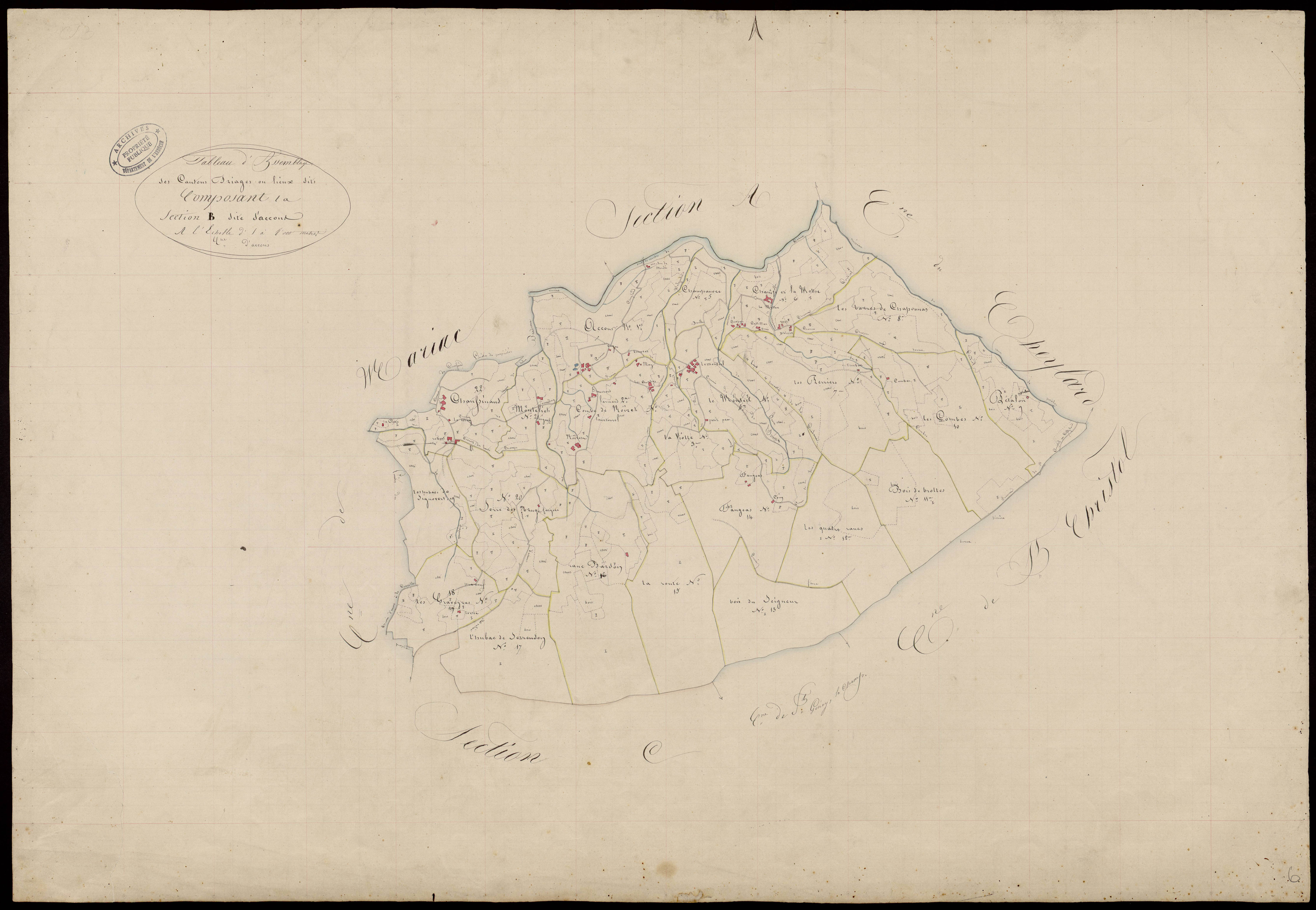 Accons - Tableau d'assemblage de la section B