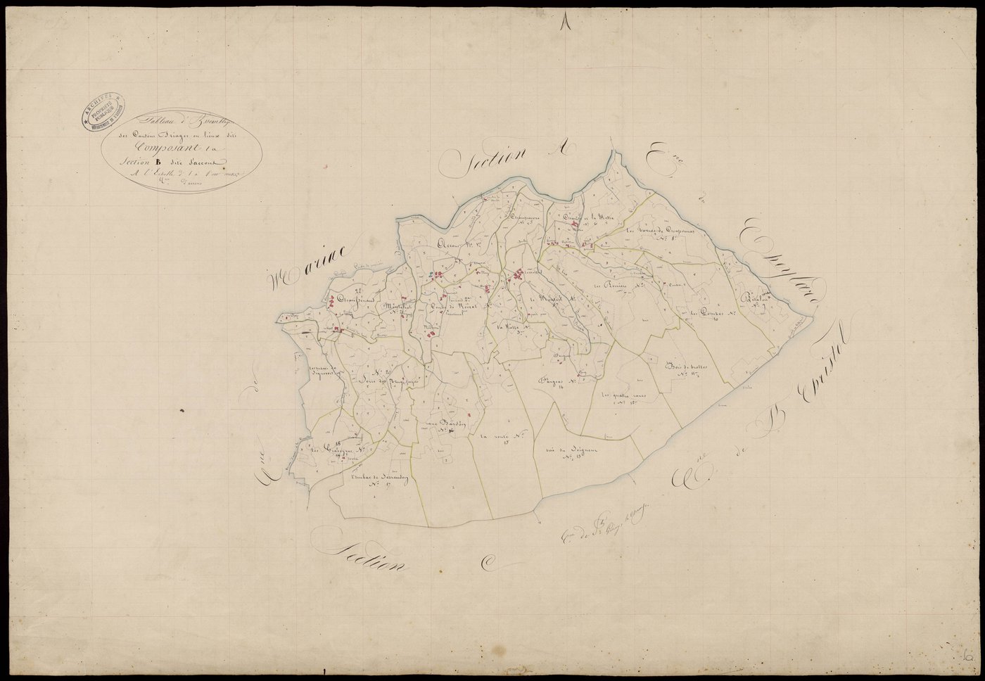 Accons - Tableau d'assemblage de la section B