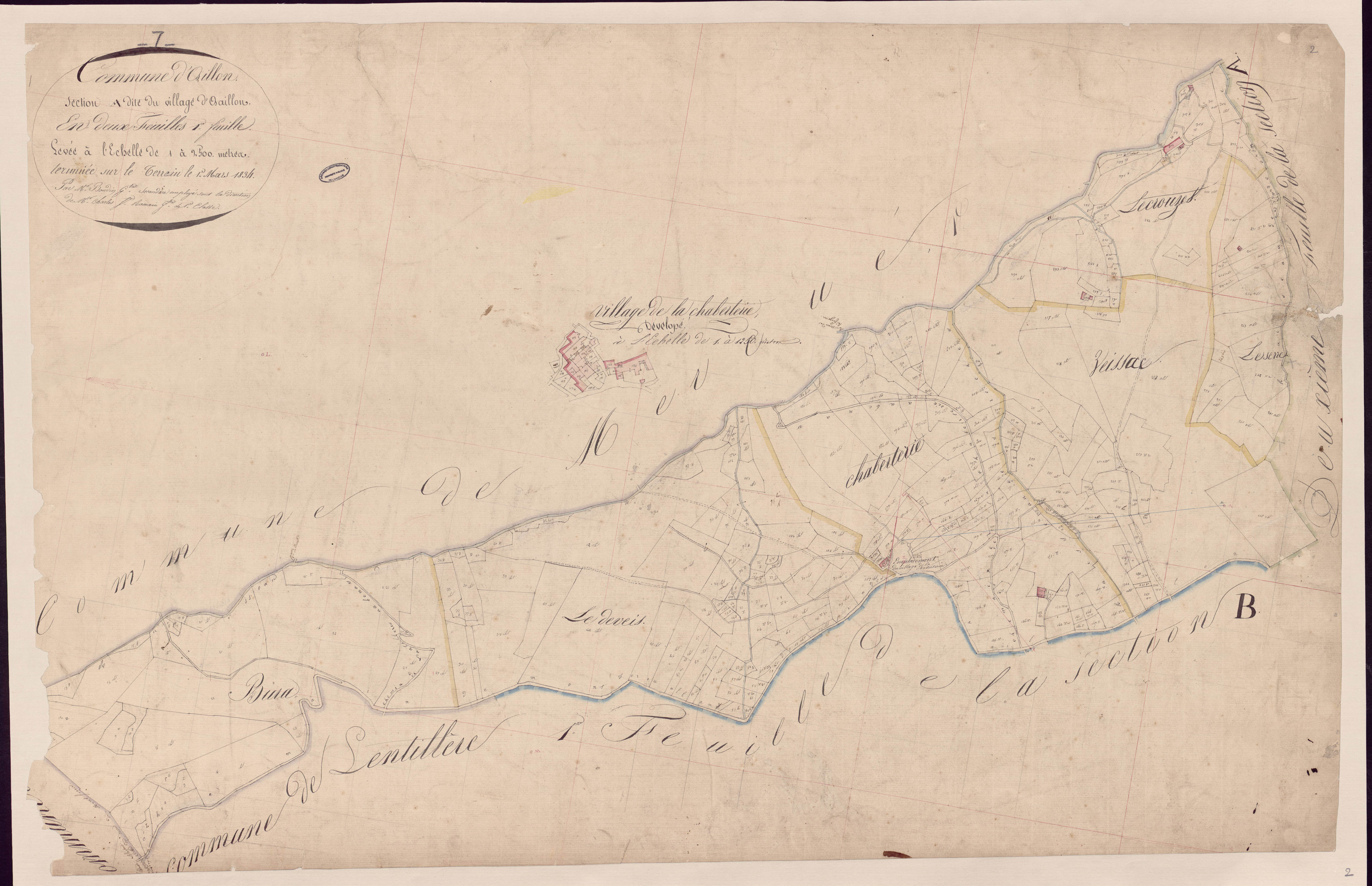 Ailhon - Section A - Feuillet 1