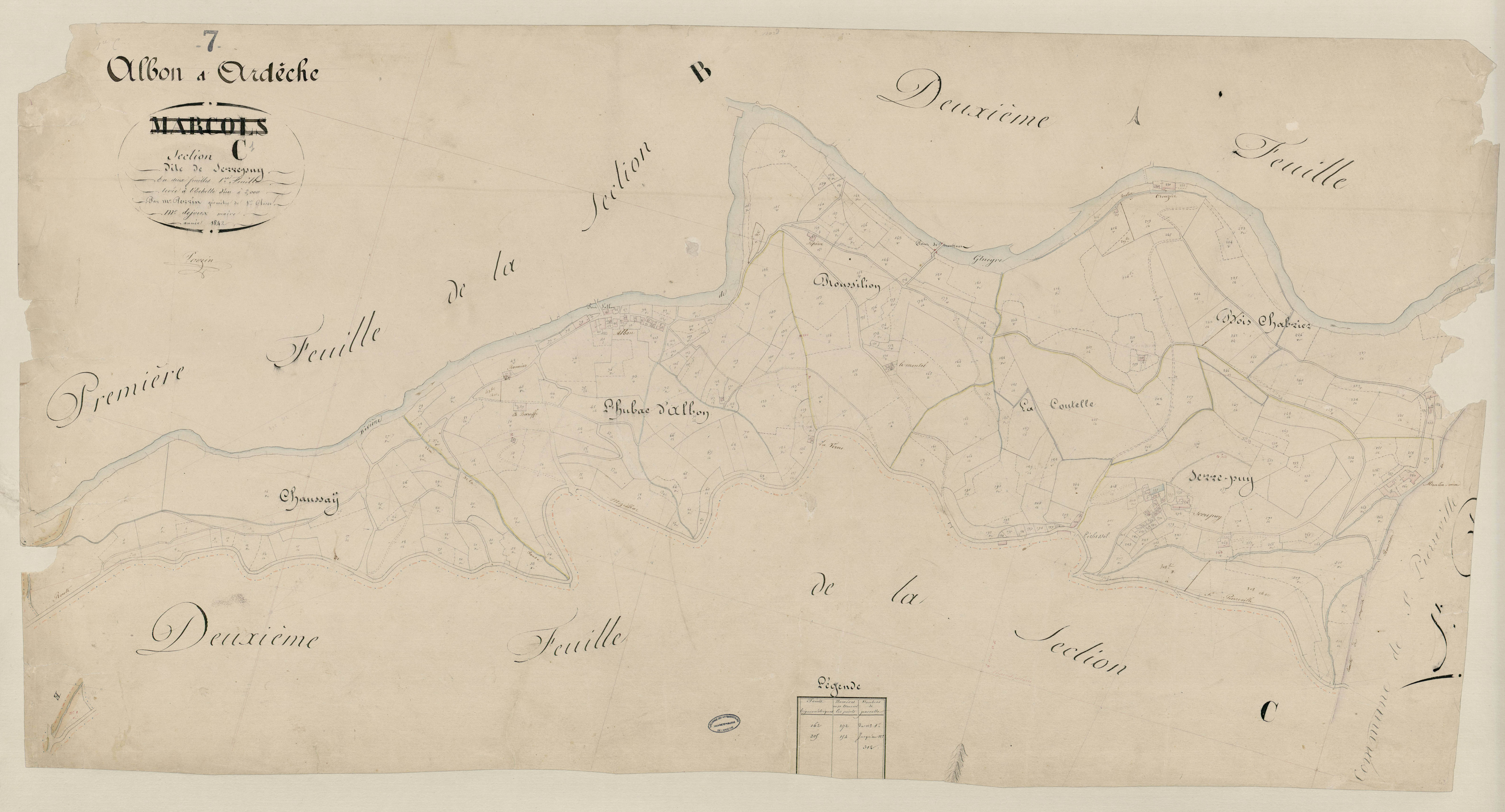 Albon-d'Ardèche - Section C - Feuillet 1